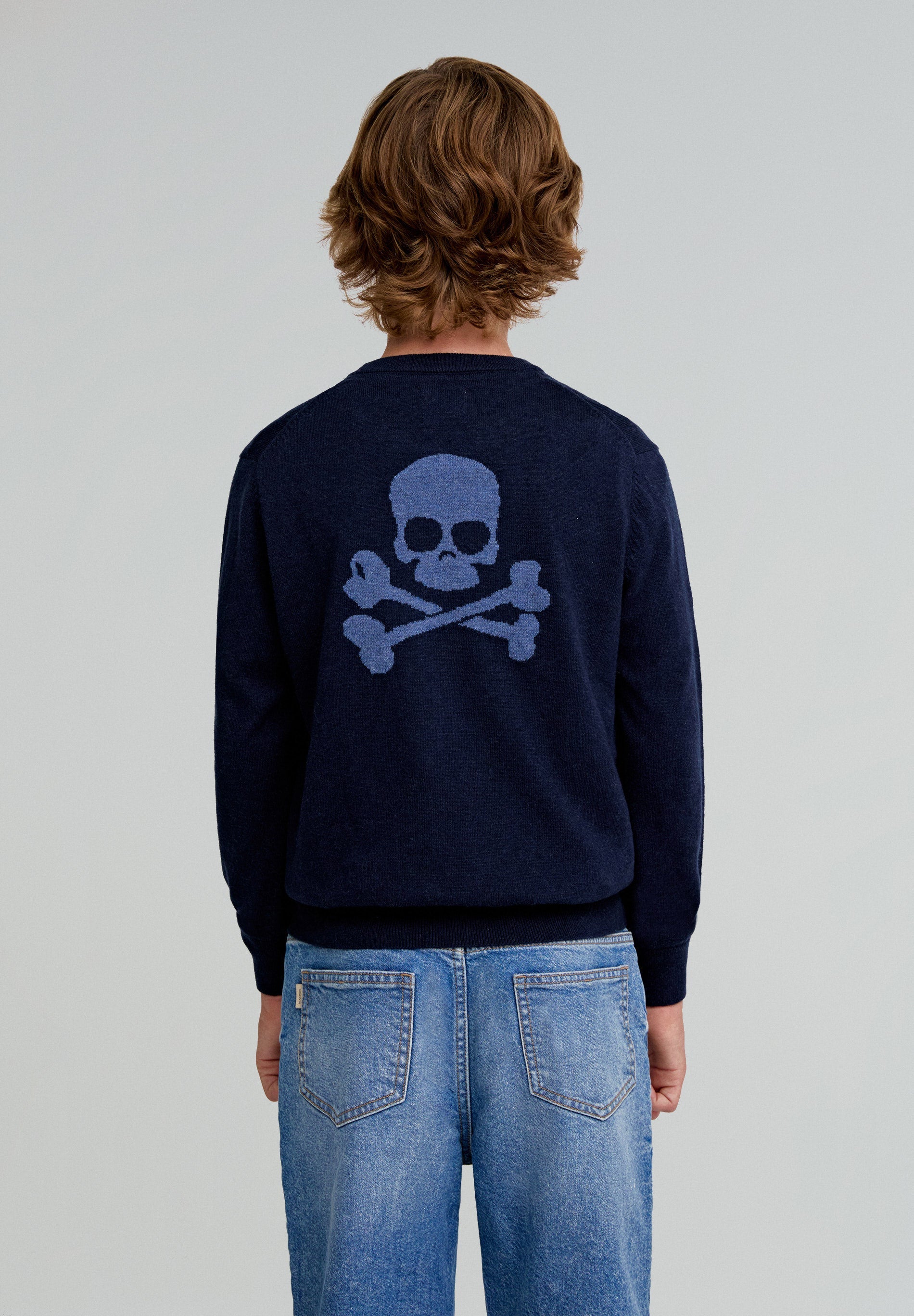 SKULL INTARSIA TRICOT KIDS