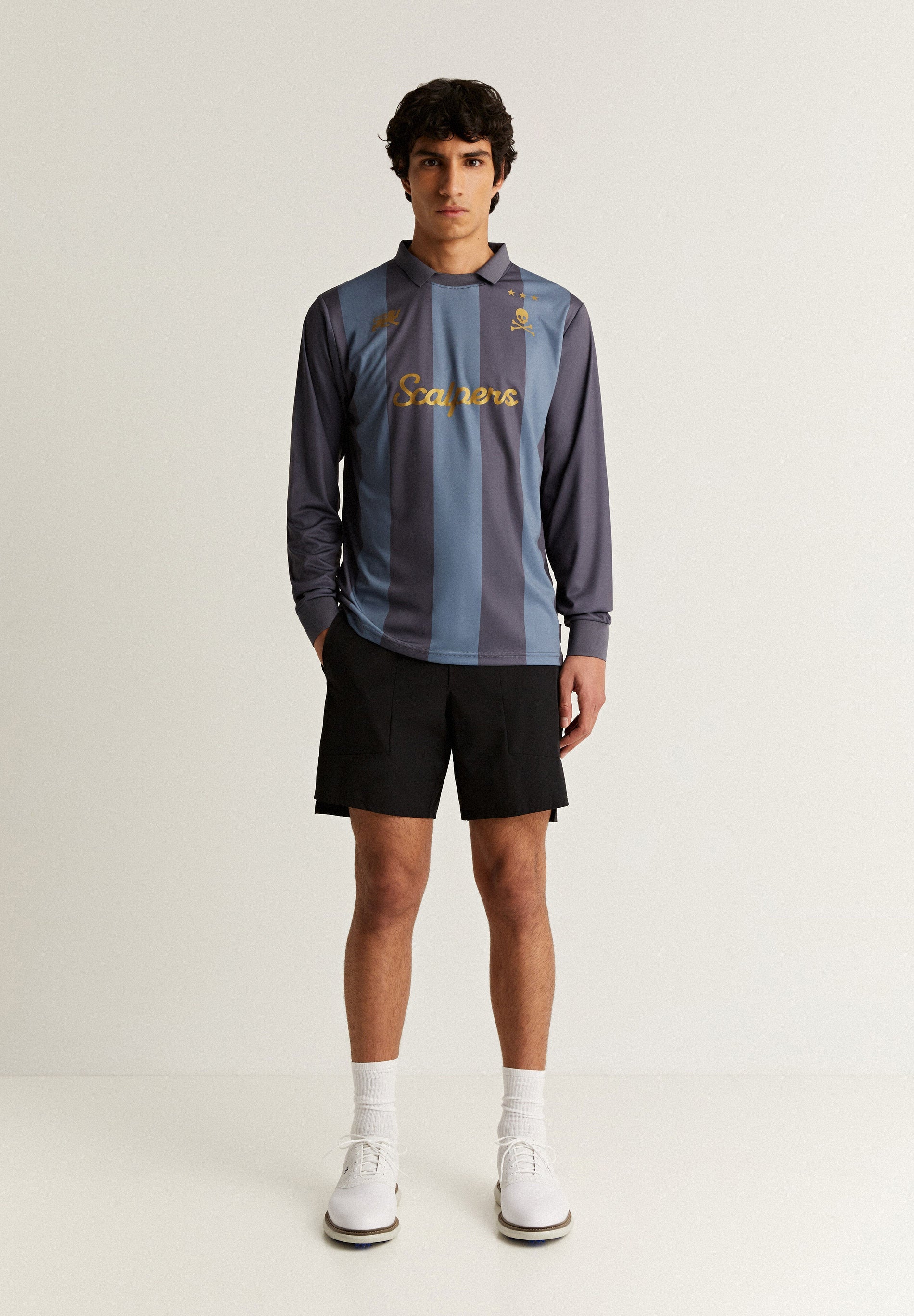 CAMISA POLO TÉCNICA MANGA COMPRIDA ÀS RISCAS ADRENALINE