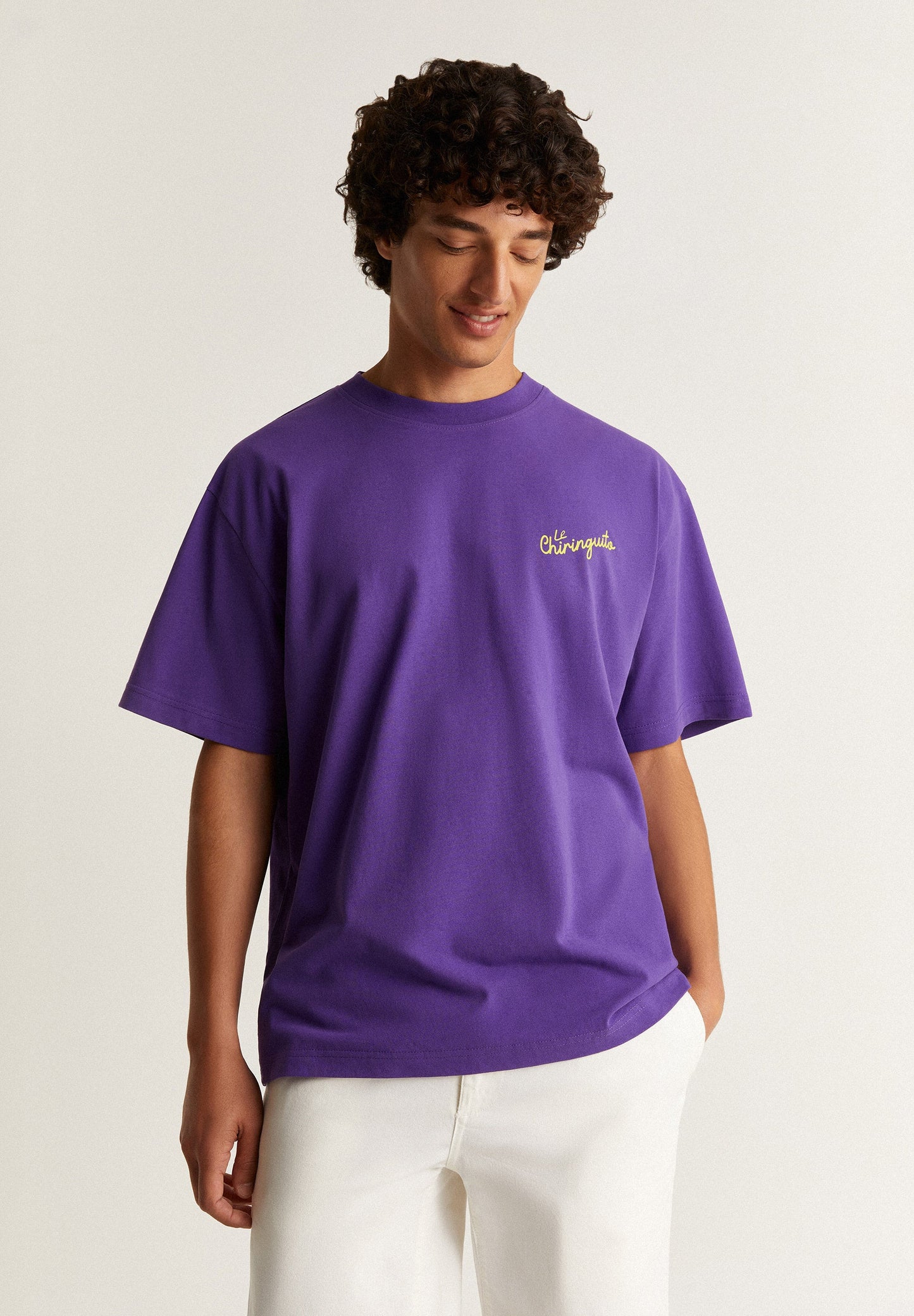 T-SHIRT COM ESTAMPADO EM CONTRASTE LE CHIRINGUITO