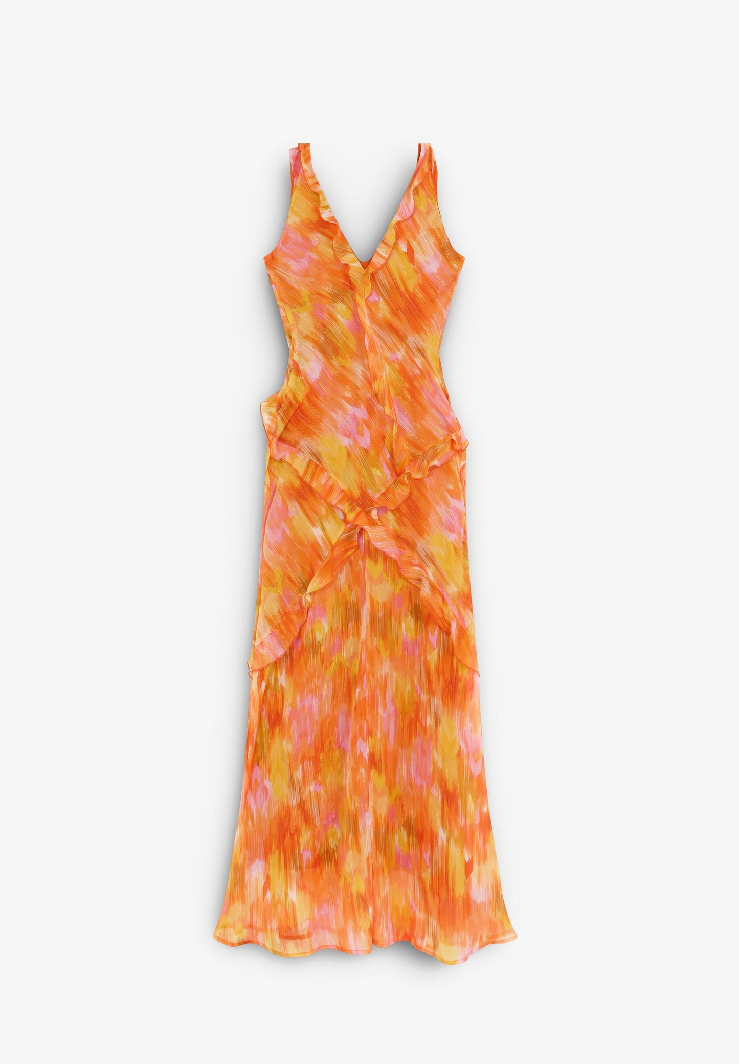 MINI RUFLLE LONG DRESS