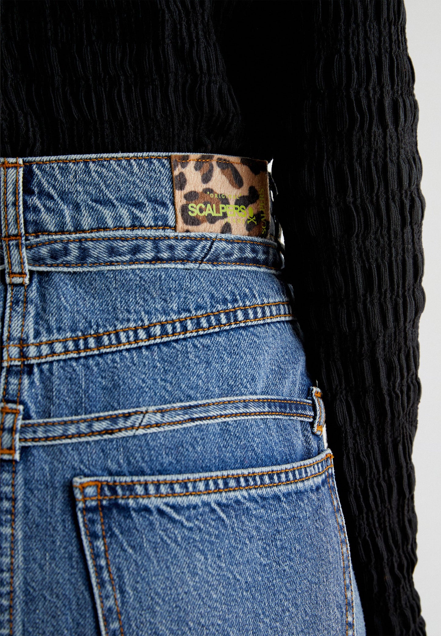 SAIA MIDI DENIM LAÇOS