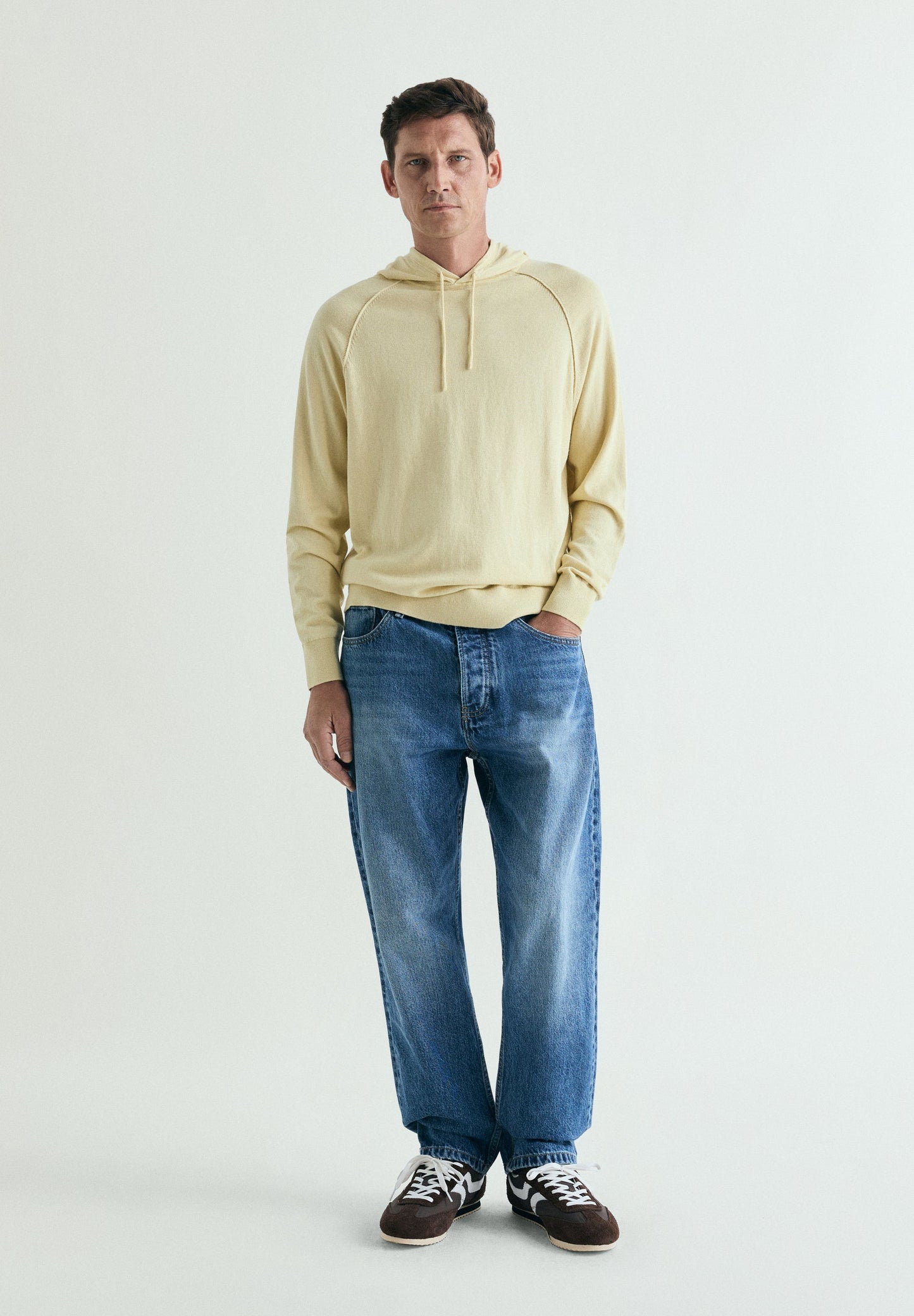 SWEATSHIRT COM CAPUZ TRICOT