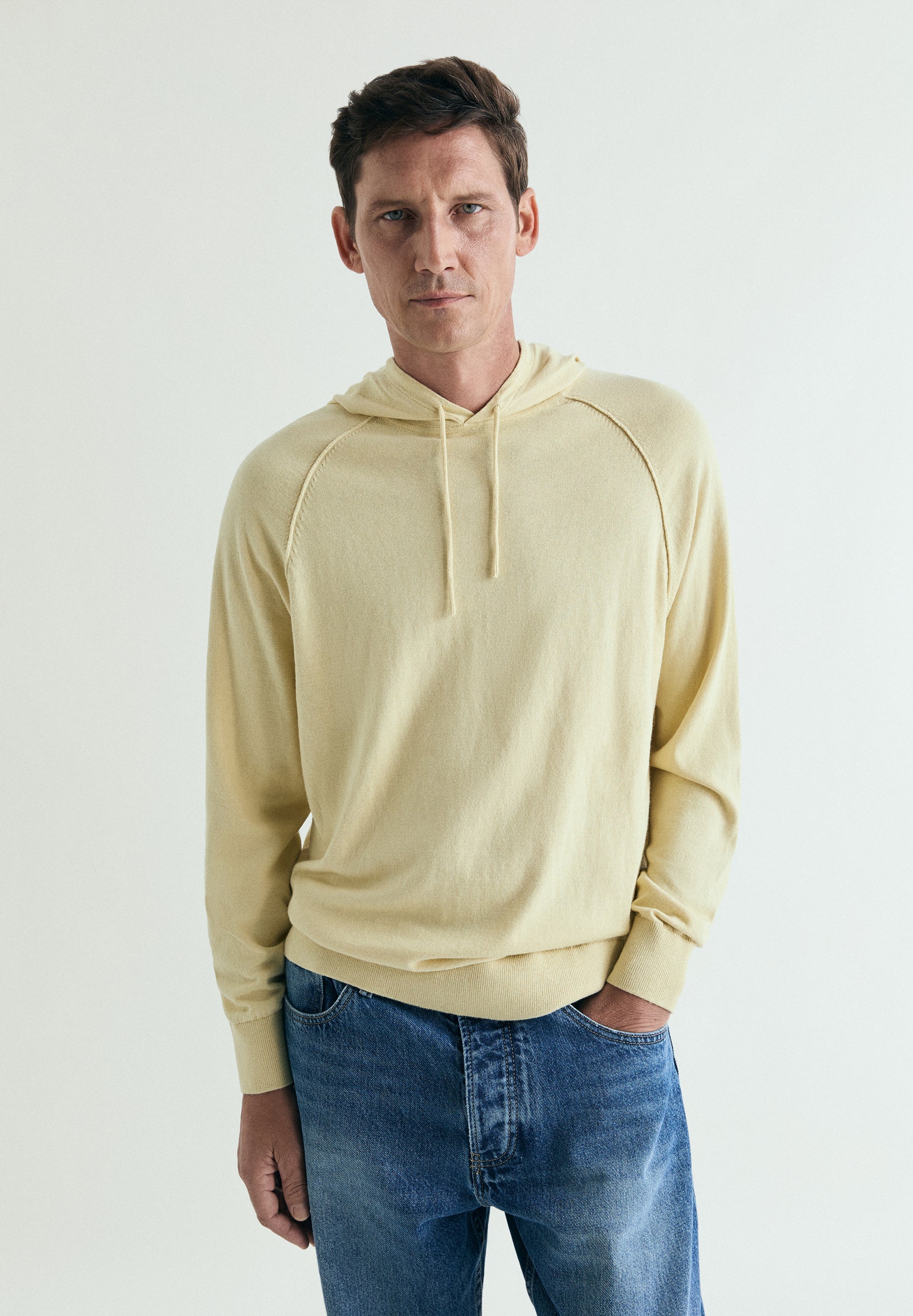 SWEATSHIRT COM CAPUZ TRICOT