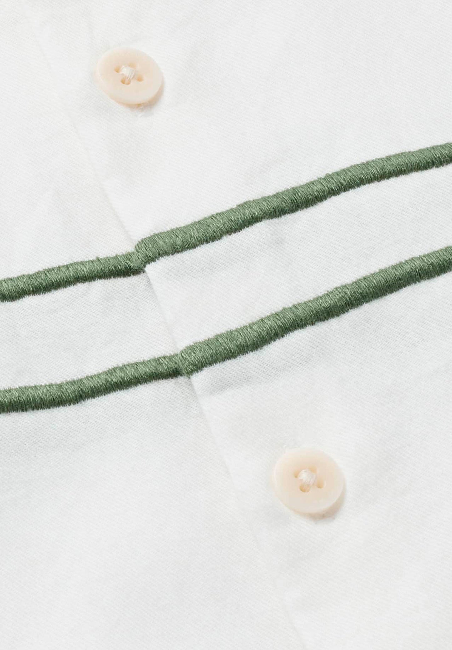 THINKING MU | CAMISA UNDYED EMBROIDERY GREEN TOM