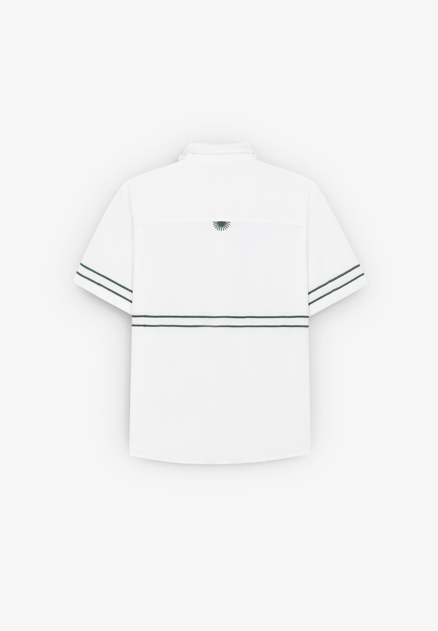 THINKING MU | CAMISA UNDYED EMBROIDERY GREEN TOM