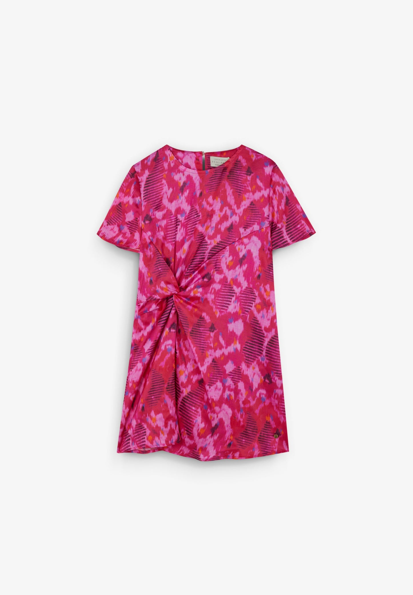 VESTIDO CURTO COM FRANZIDO LATERAL