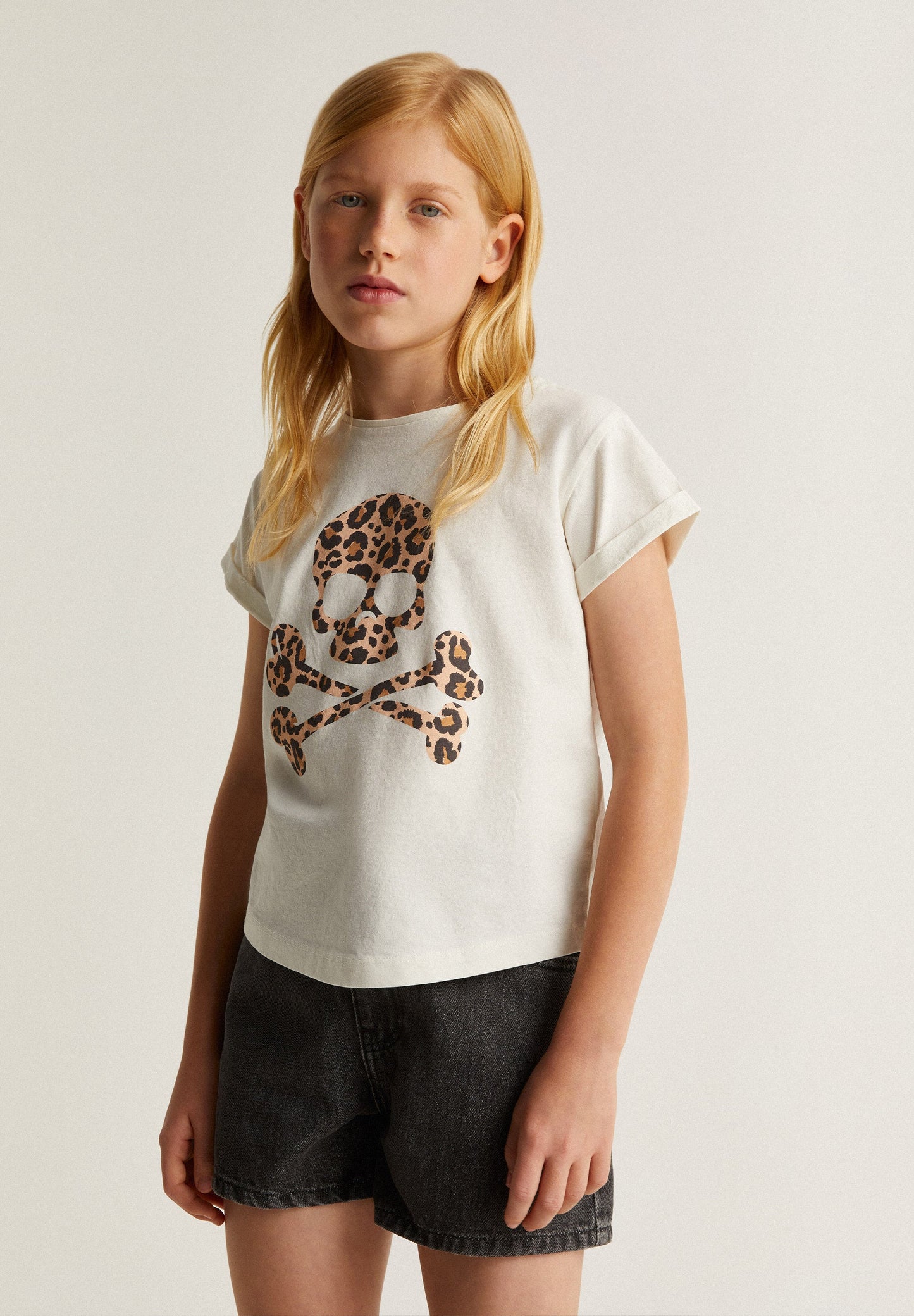 NEW LEO SKULL TEE GIRLS