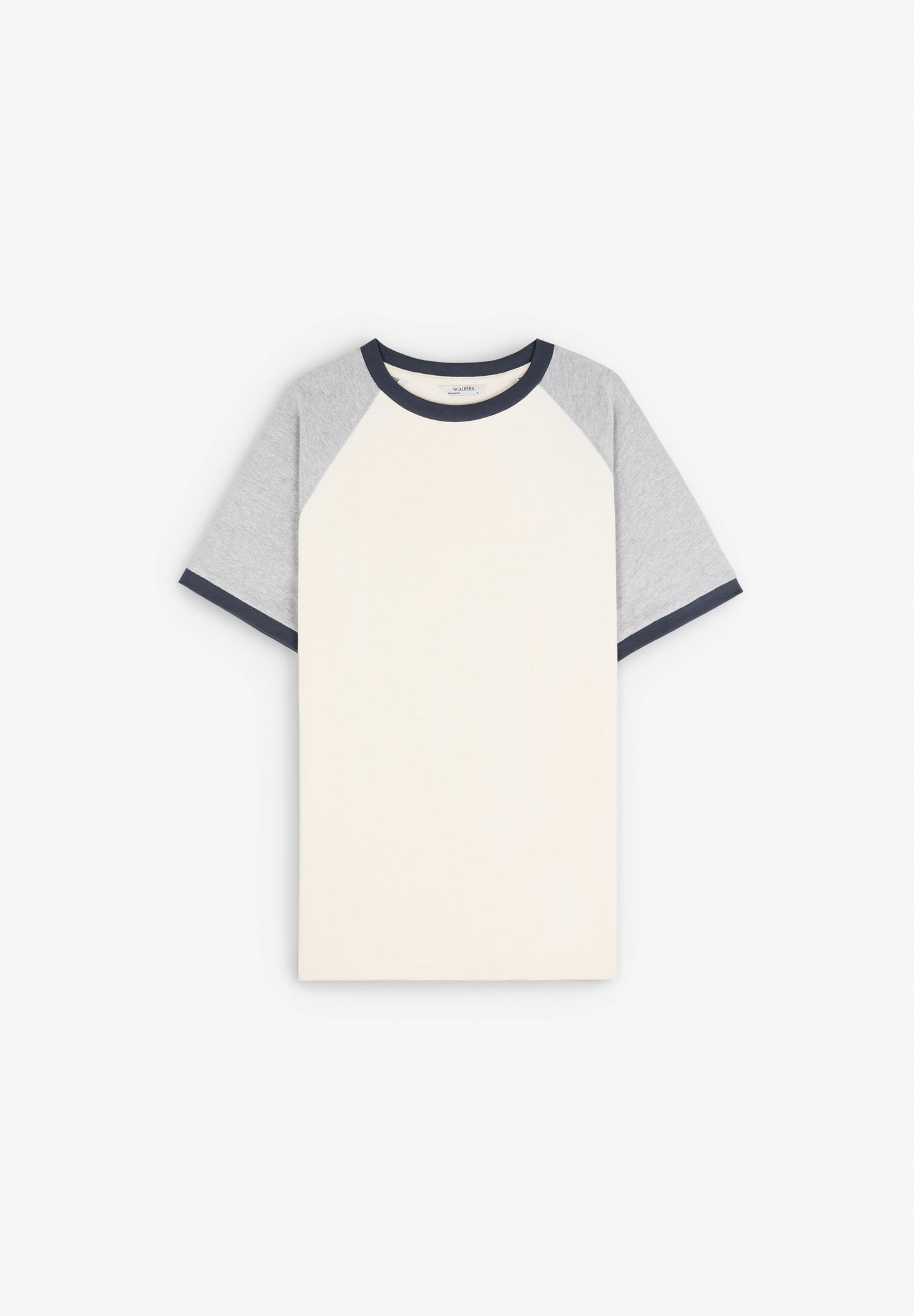 T-SHIRT EM CONTRASTE COM NERVURAS