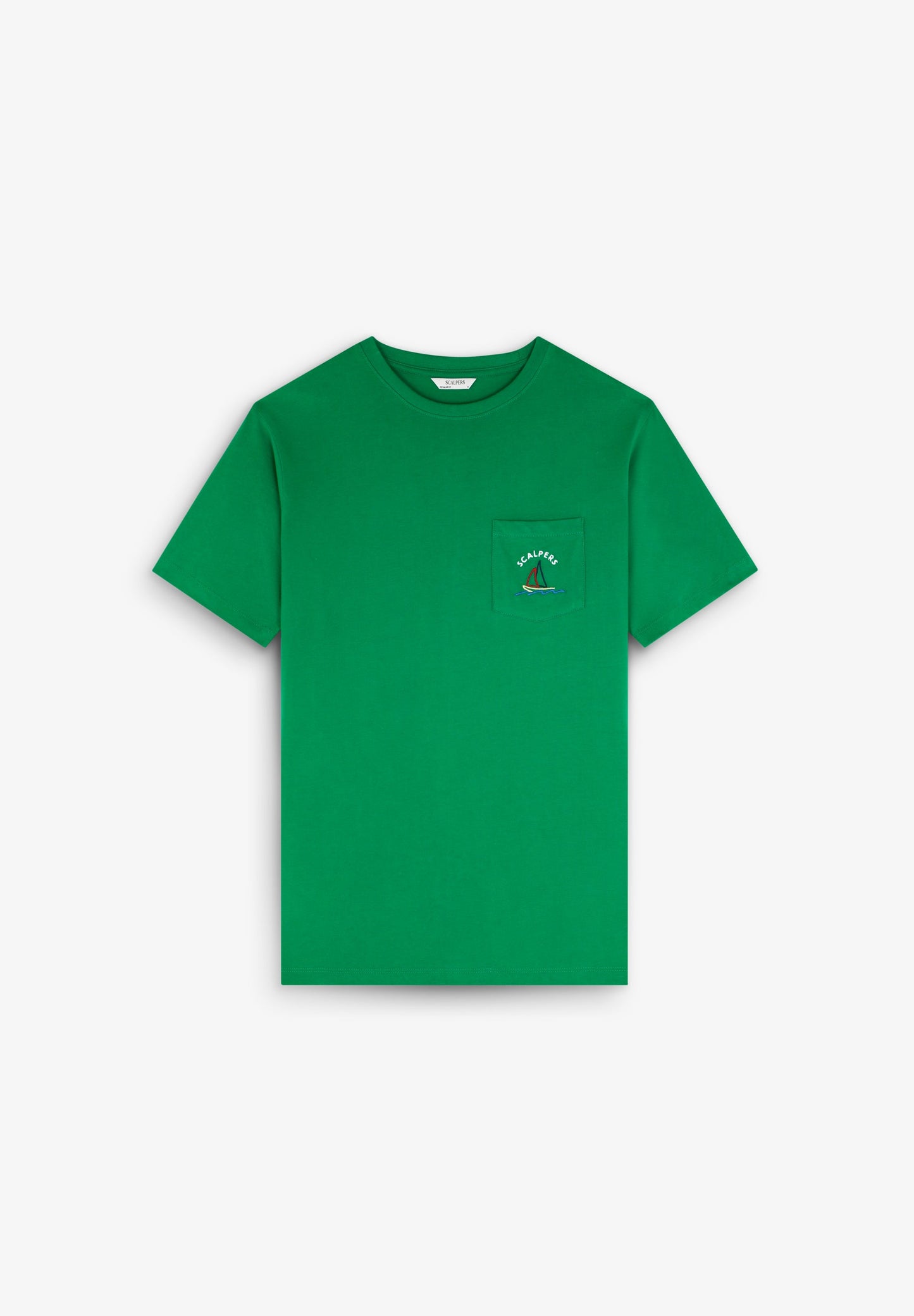 T-SHIRT COM BOLSO E BORDADO