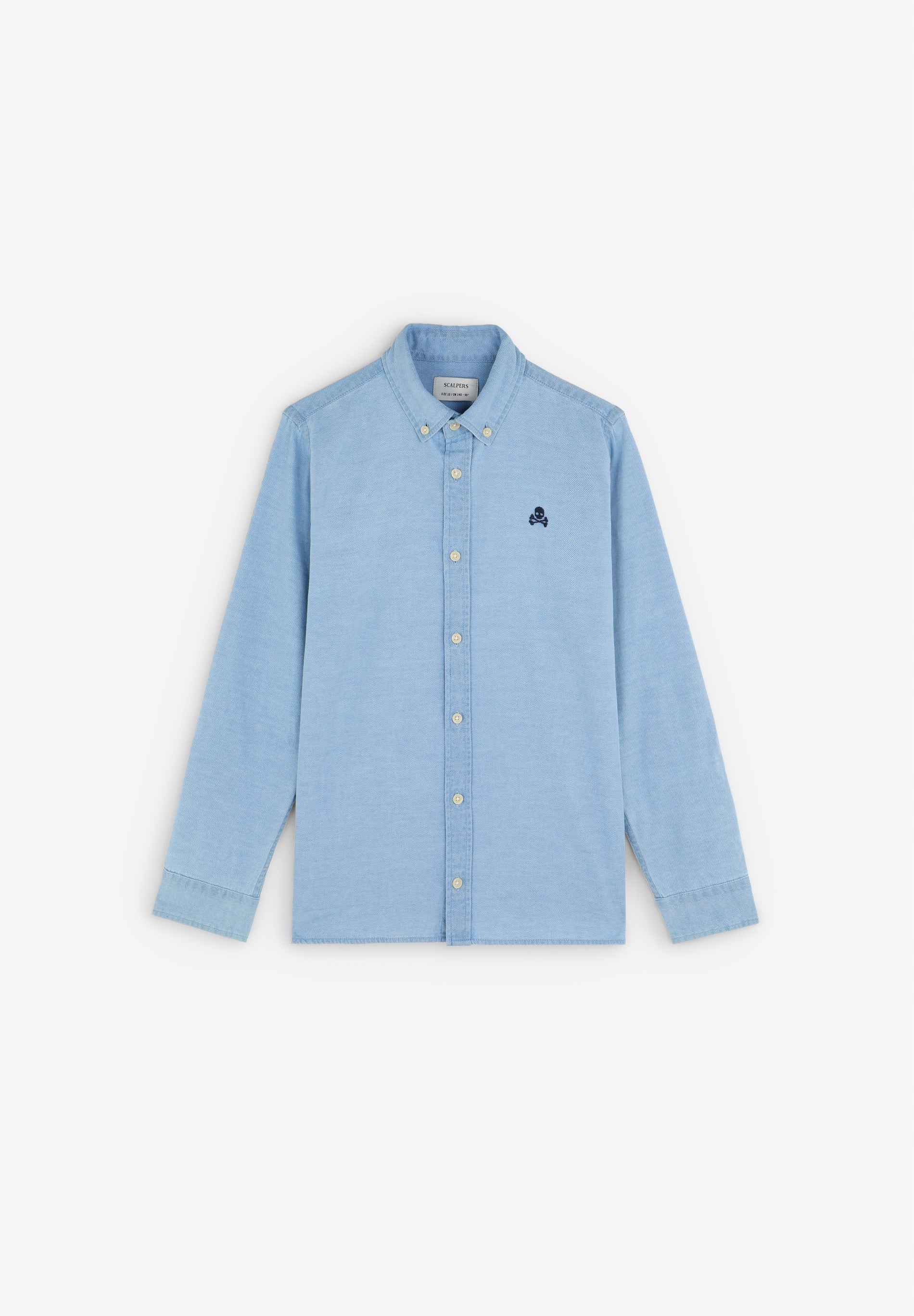 CAMISA DENIM DECOTE COM BOTÕES