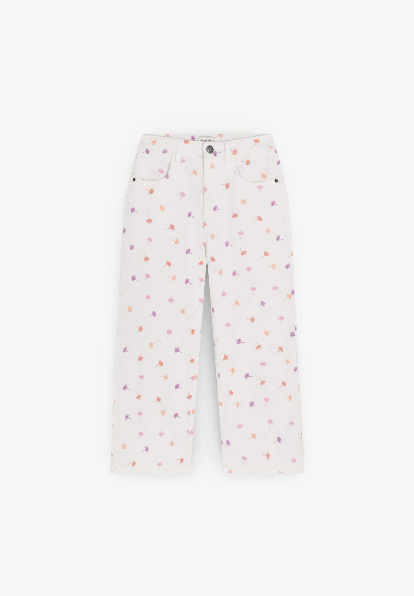 JEANS COM BORDADOS A CONTRASTAR