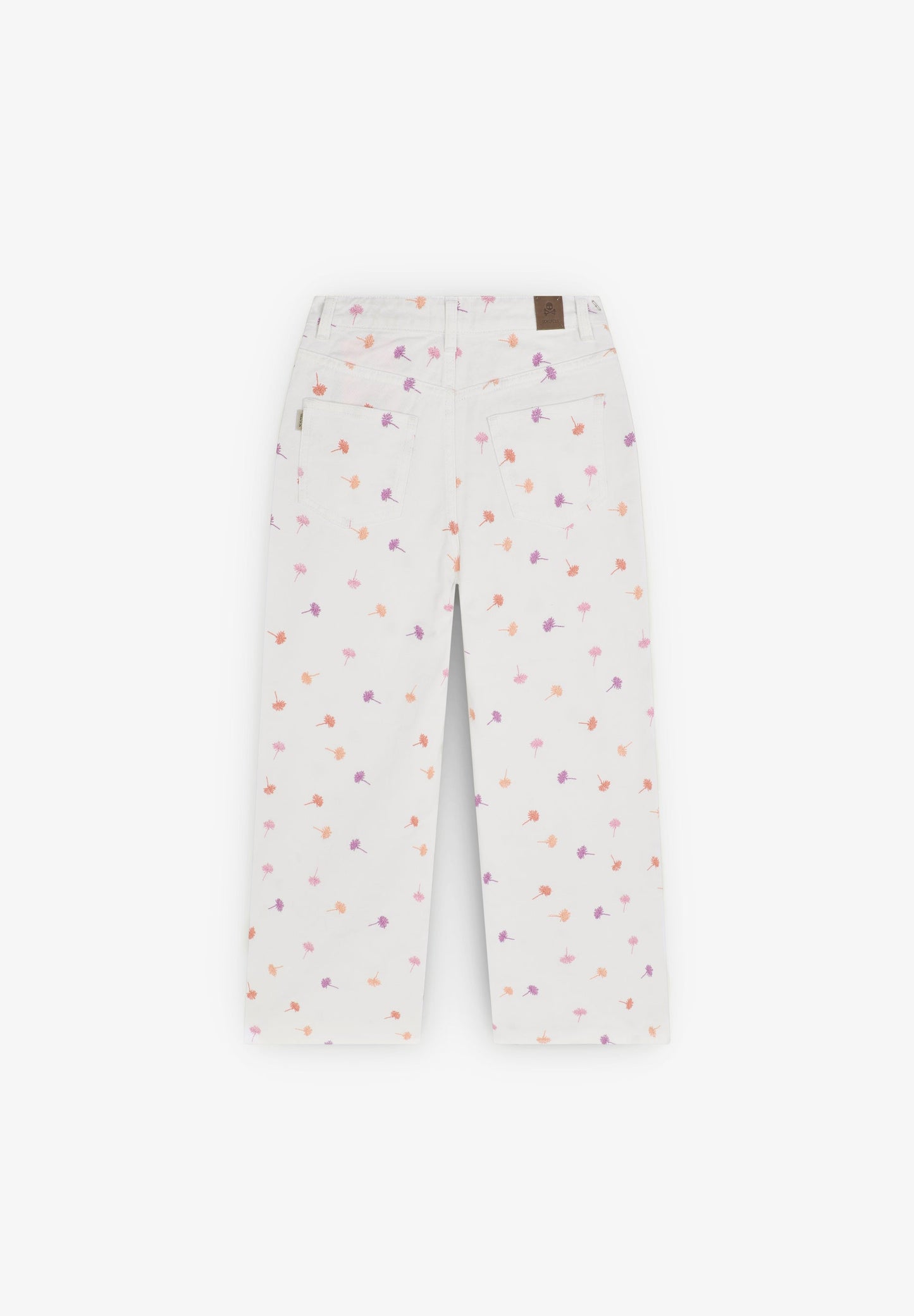 JEANS COM BORDADOS A CONTRASTAR