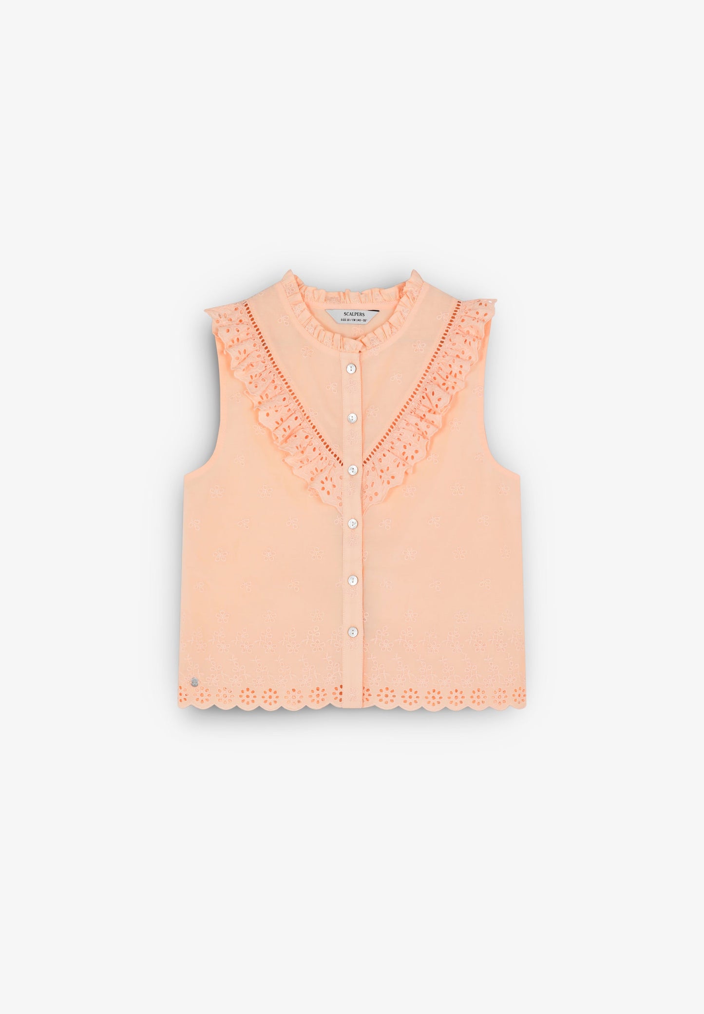 BLUSA COM PORMENOR DE FOLHO BORDADO