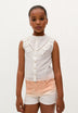 BLUSA COM PORMENOR DE FOLHO BORDADO