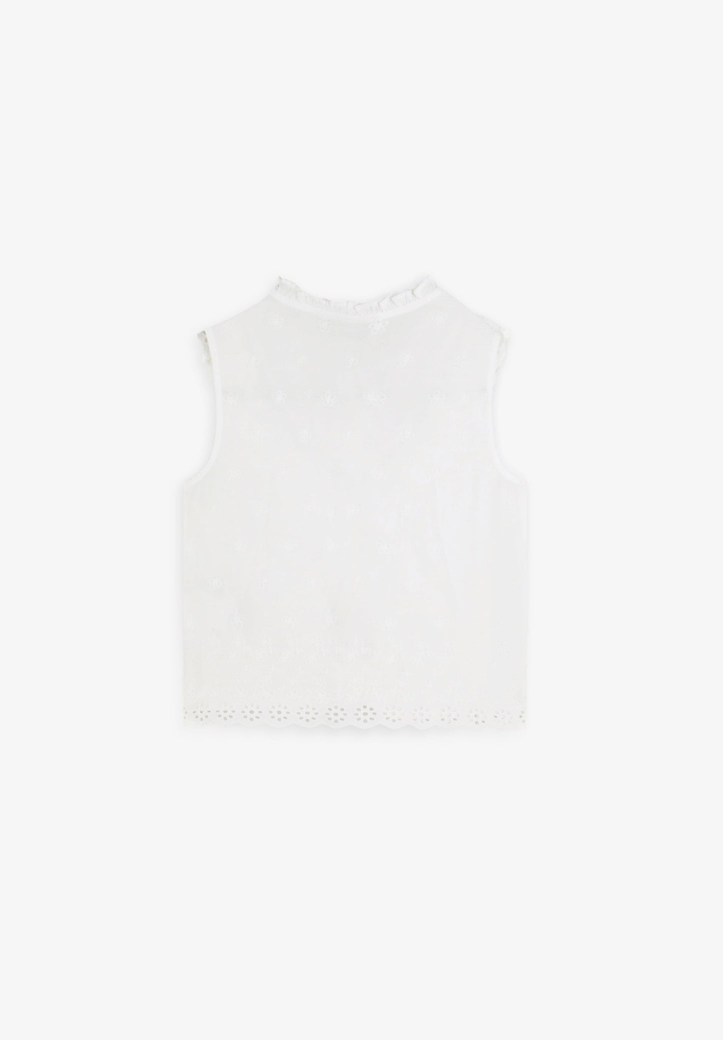 BLUSA COM PORMENOR DE FOLHO BORDADO