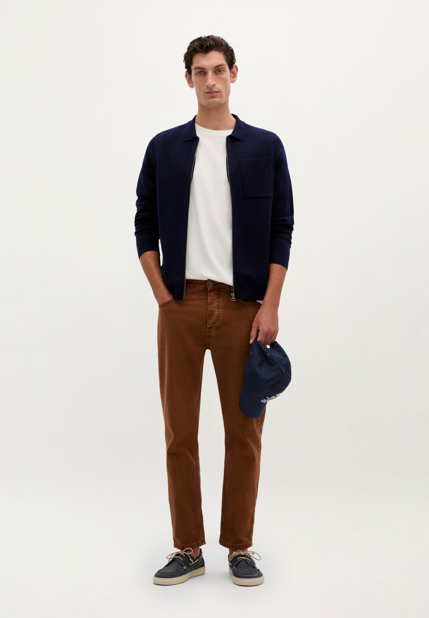 CARDIGAN DE MALHA COM ZIP PREMIUM