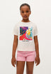 T-SHIRT COM PADRÃO DE FRUTA