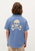 CAMISA POLO COM SKULL E PADRÃO TRASEIRO