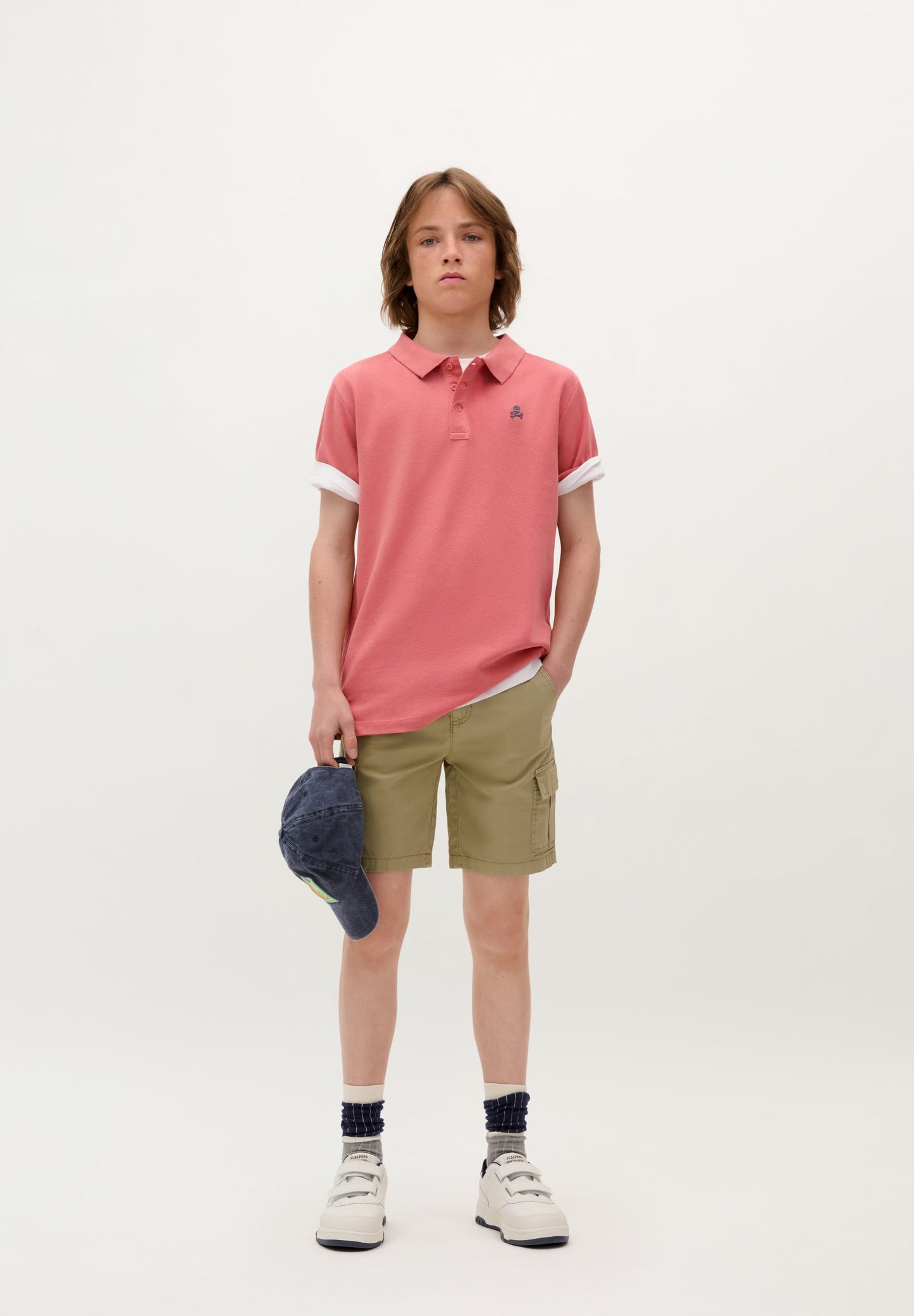 CAMISA POLO BÁSICA COM SKULL