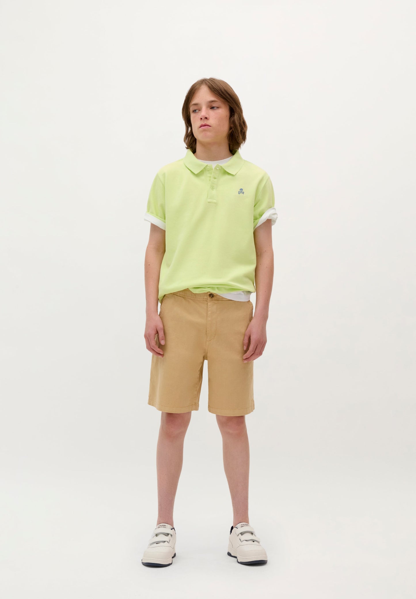 CAMISA POLO BÁSICA COM SKULL