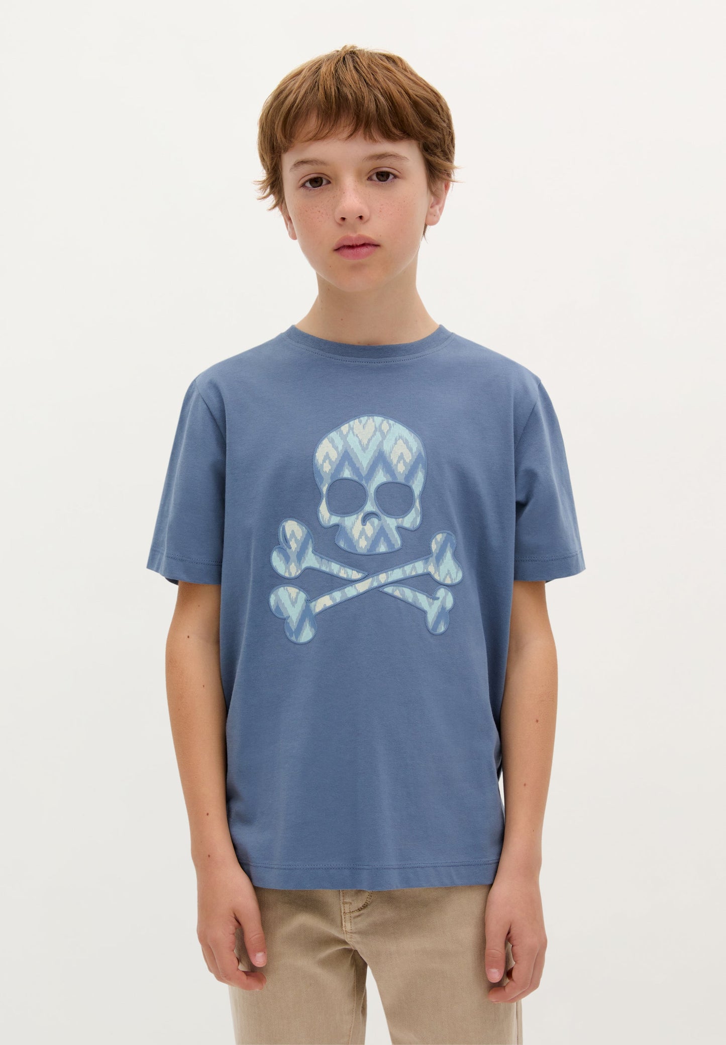 T-SHIRT COM SKULL IKAT