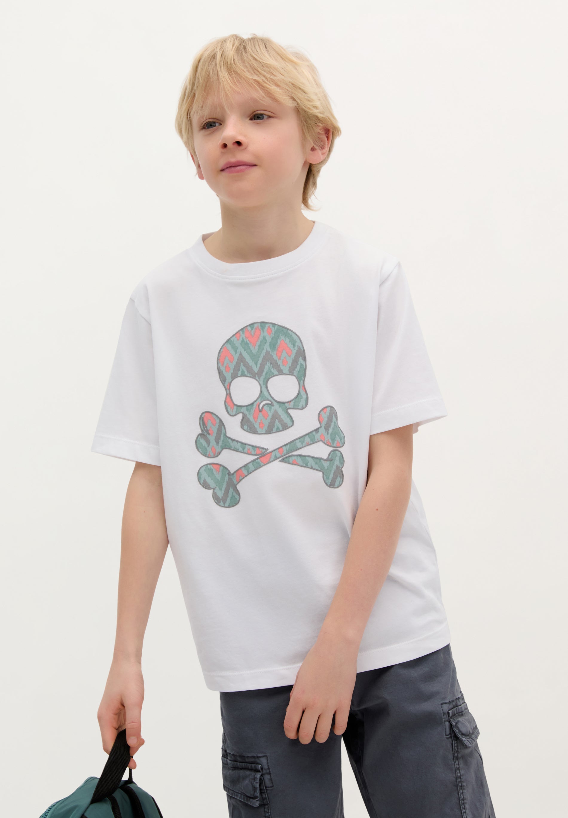 T-SHIRT COM SKULL IKAT