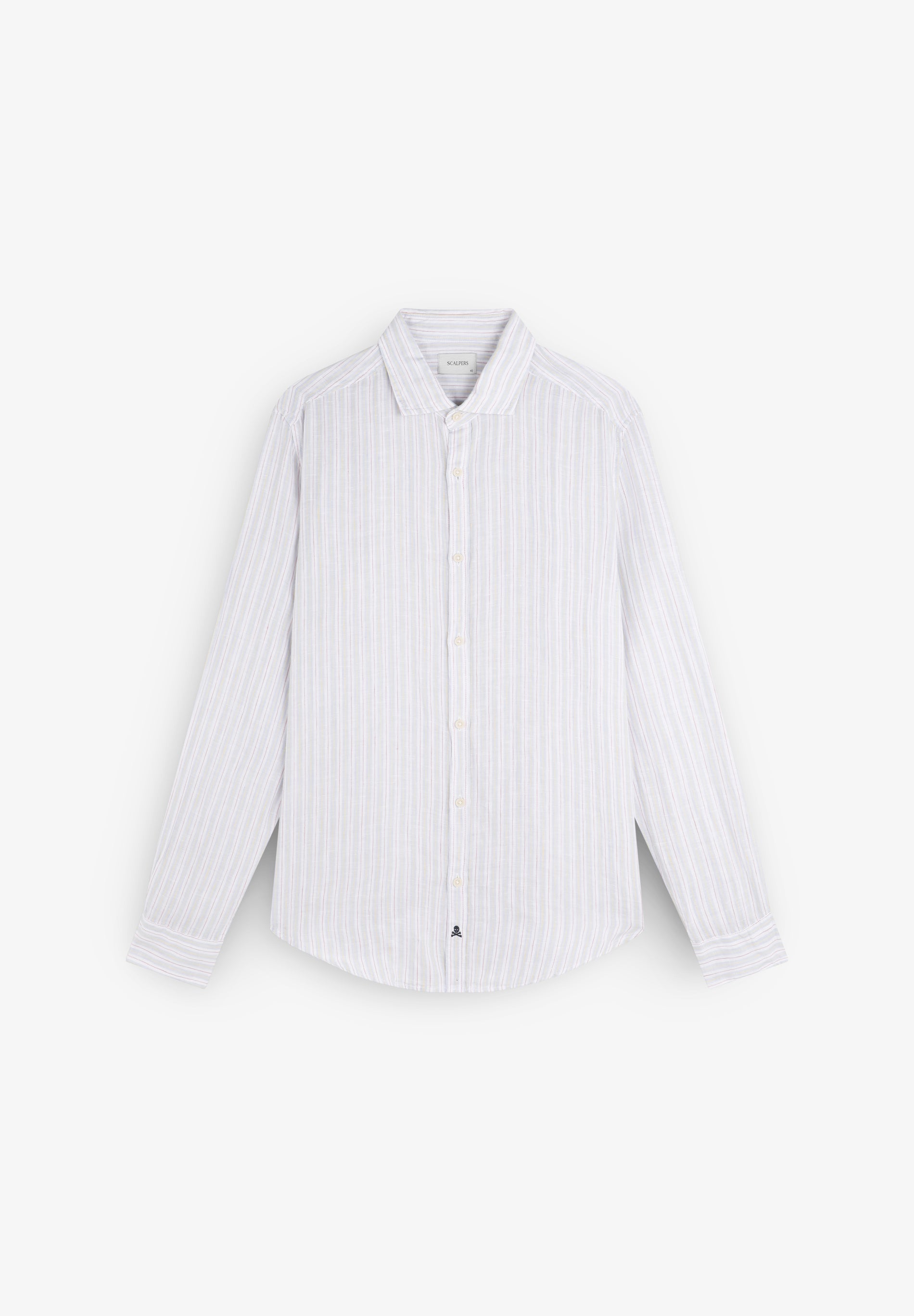 CAMISA ÀS RISCAS 100% LINHO