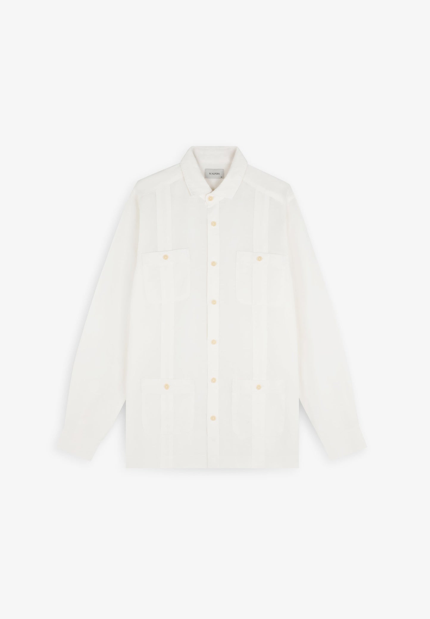 CAMISA TIPO CASACO SAFARI EM LINHO
