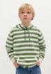 SWEATER ÀS RISCAS COM CAPUZ