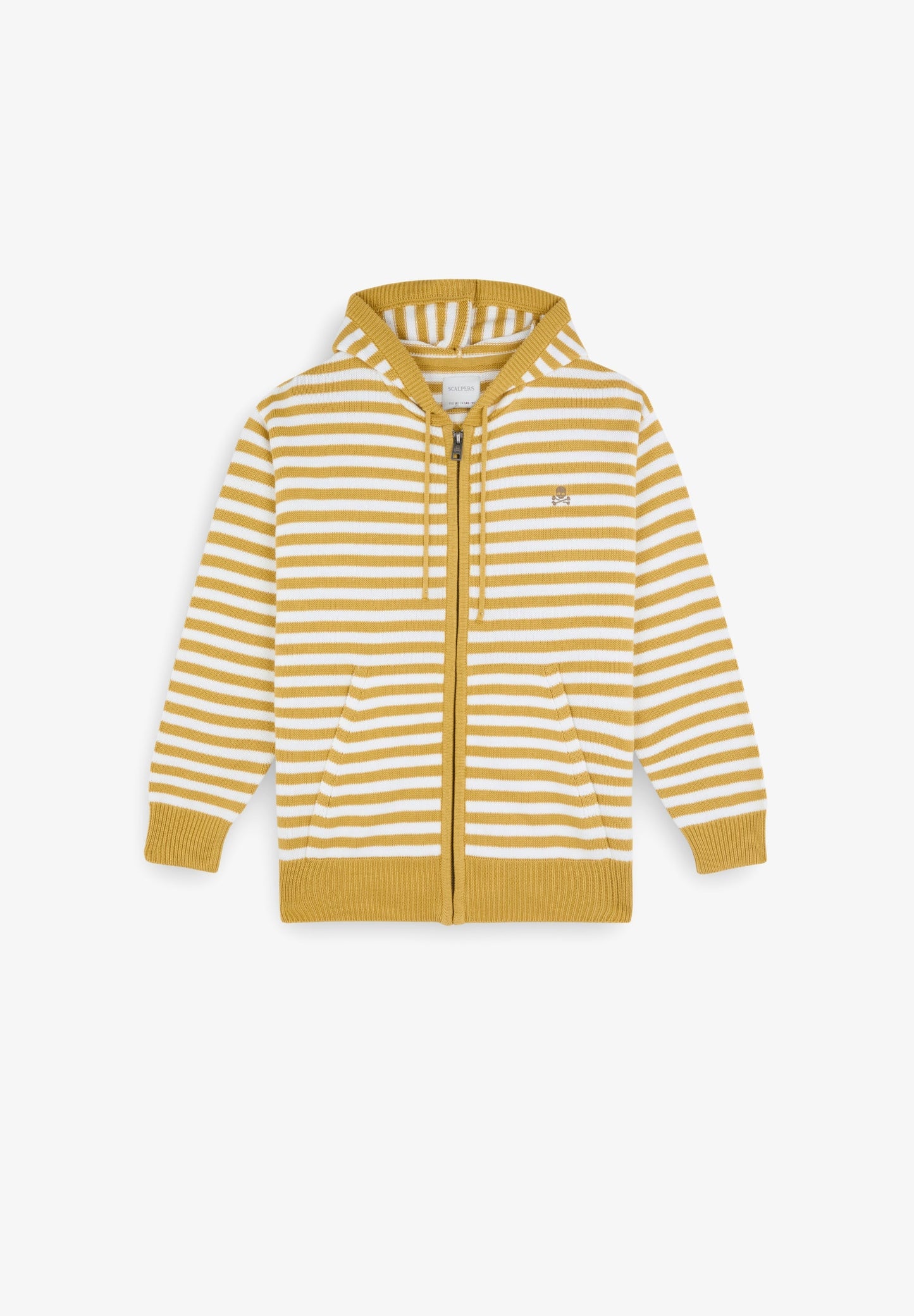 SWEATSHIRT DE MALHA ÀS RISCAS COM ZIP