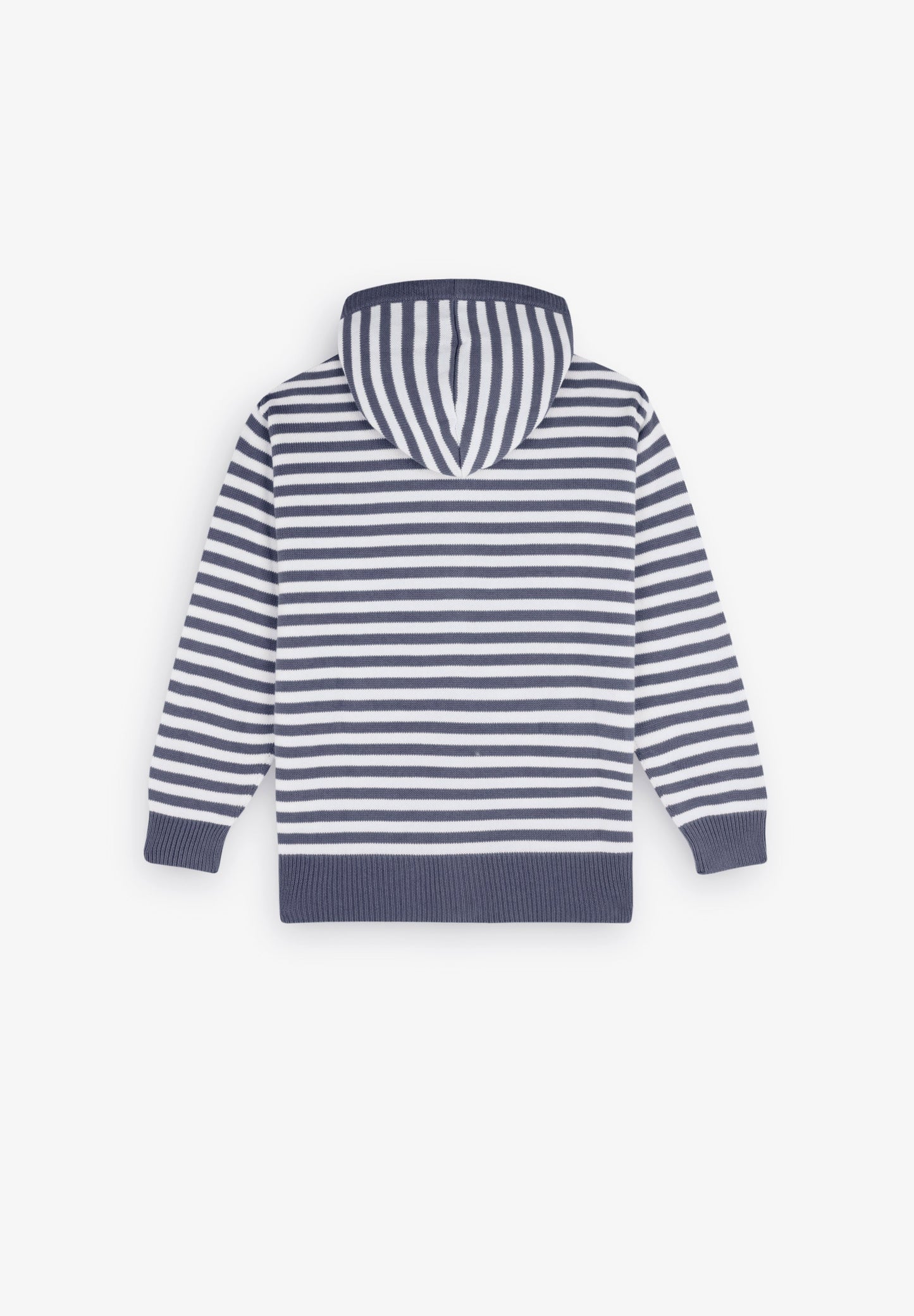 SWEATSHIRT DE MALHA ÀS RISCAS COM ZIP