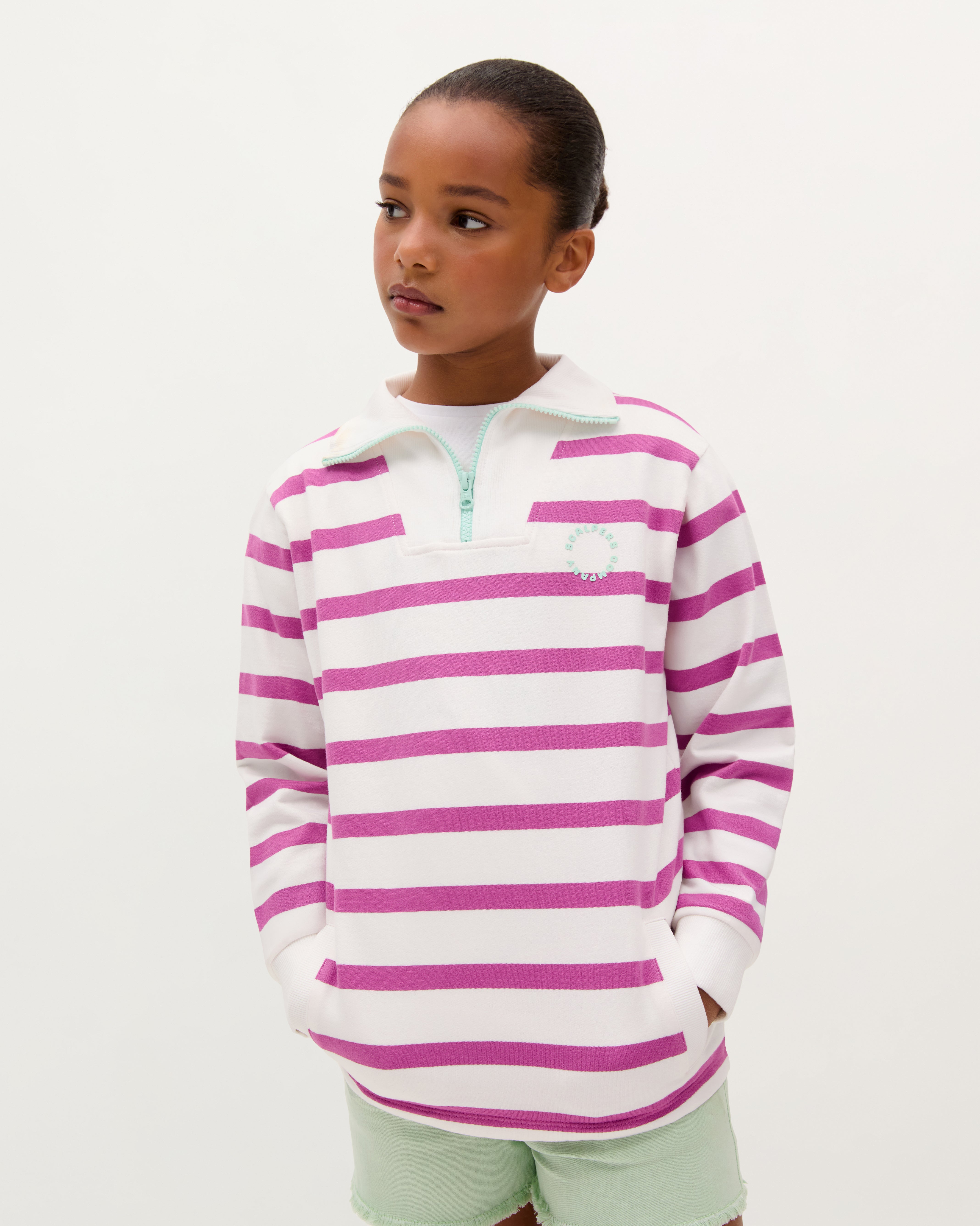 SWEATSHIRT COM PADRÃO ÀS RISCAS