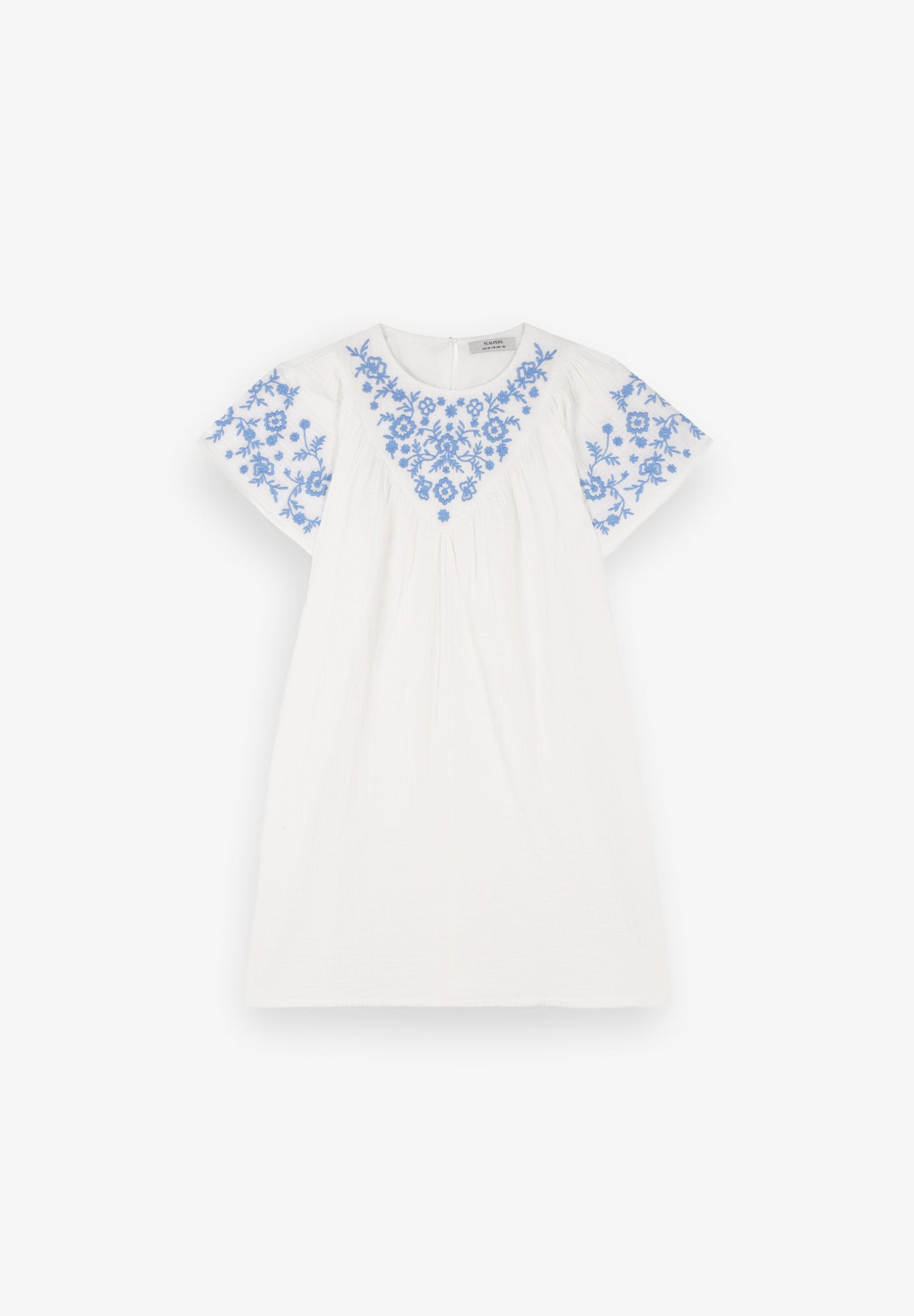 VESTIDO COM DECOTE BORDADO