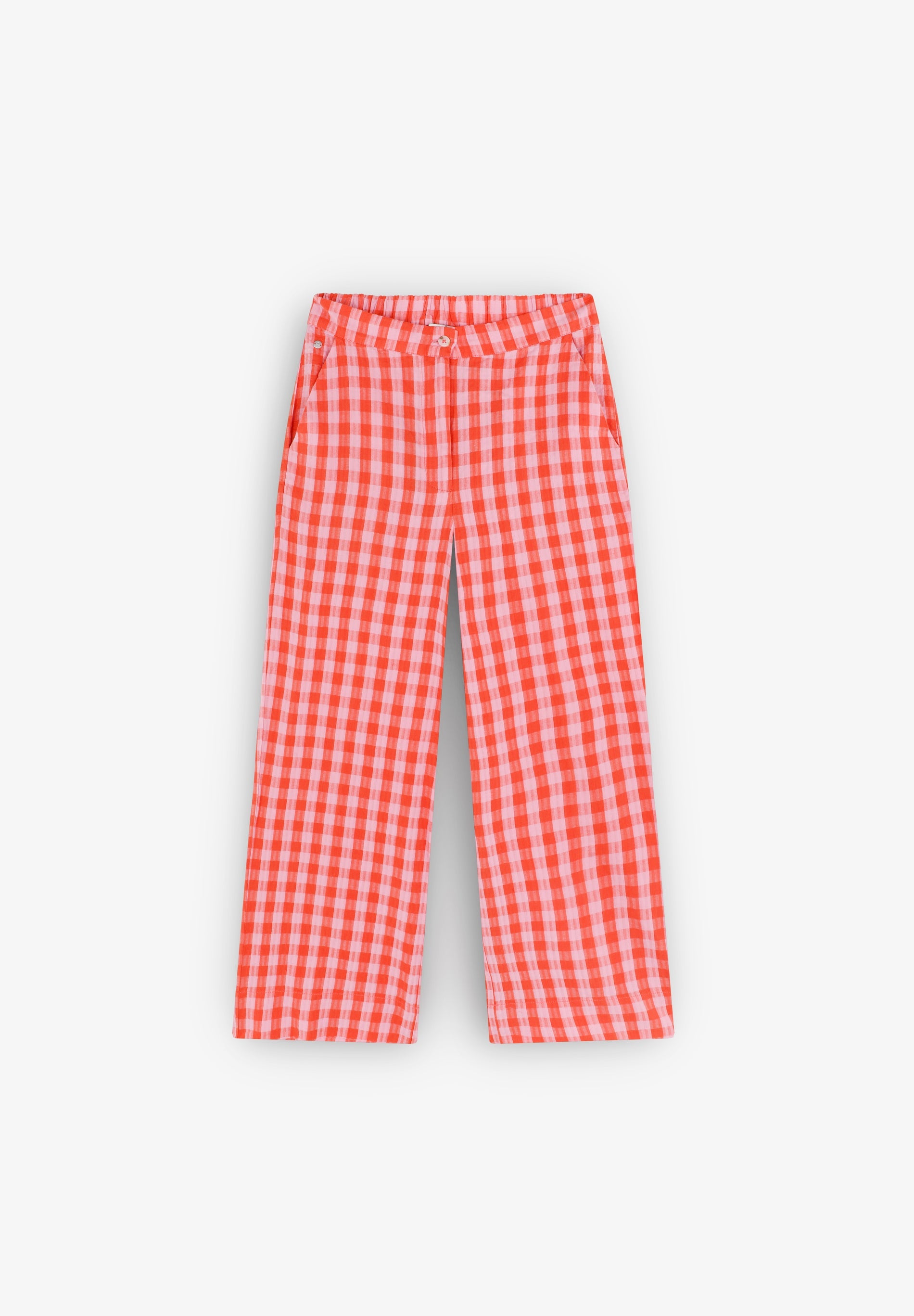 CALÇAS COM ESTAMPADO VICHY