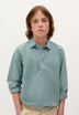 CAMISA ESTILO POLO COM SKULL NO TOM
