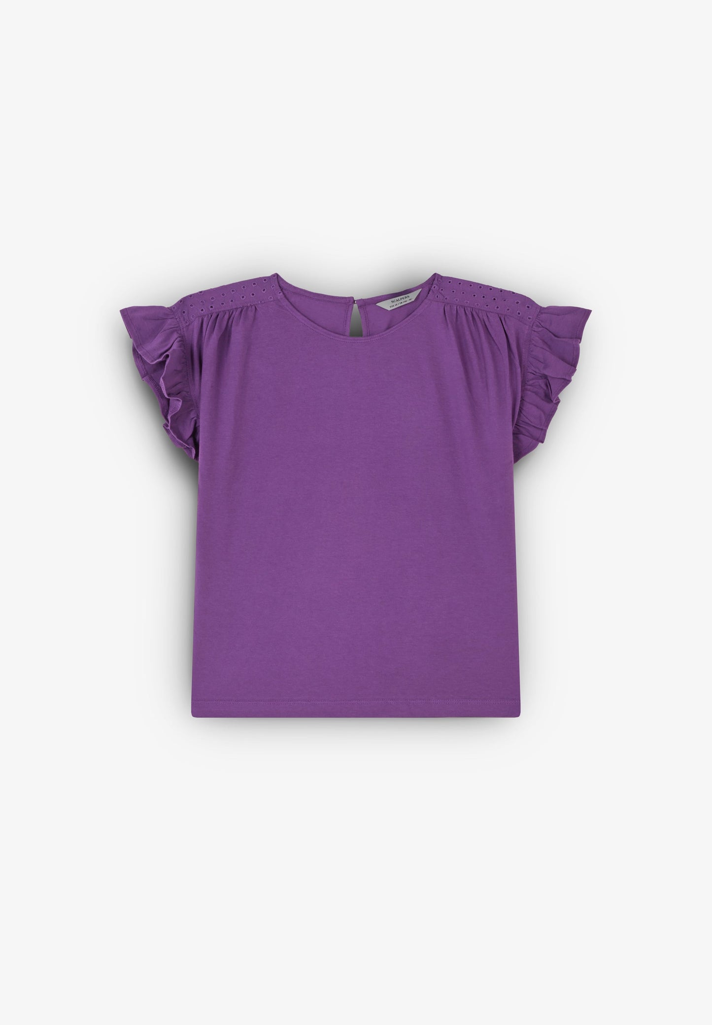 T-SHIRT DE MANGA COM FOLHOS