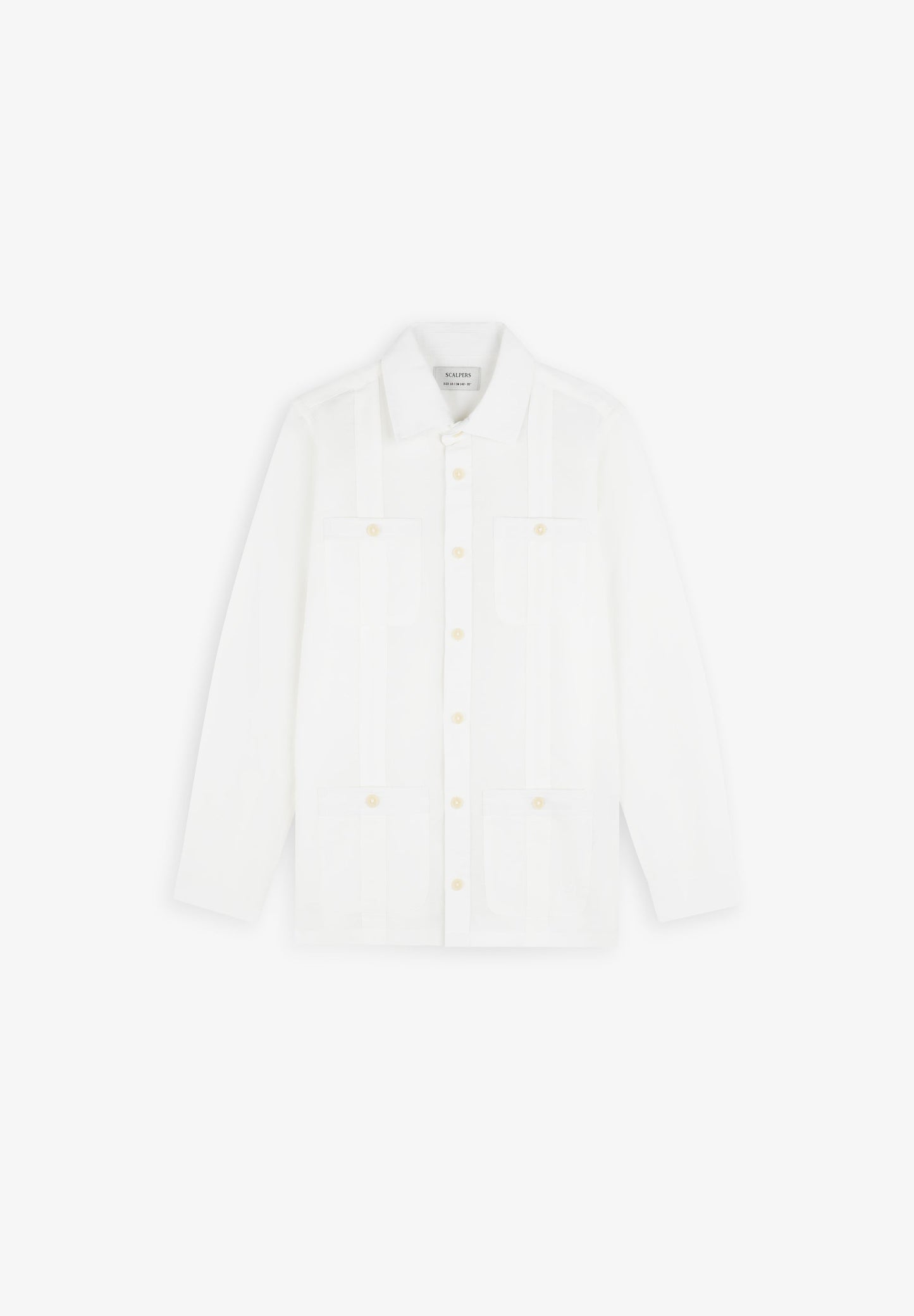 CAMISA TIPO CASACO SAFARI EM LINHO