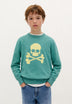 CAMISOLA COM SKULL A CONTRASTAR