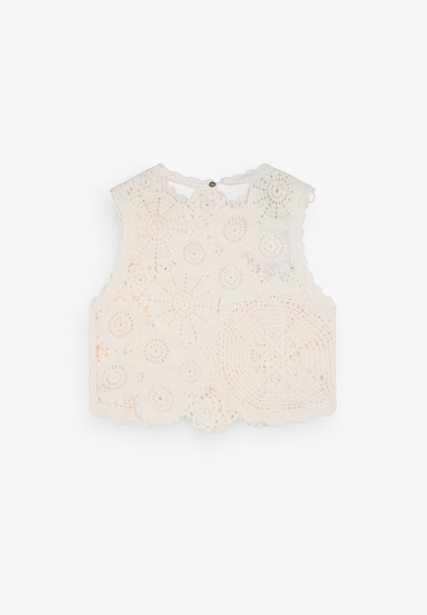 TOP DE CROCHET ÀS FLORES
