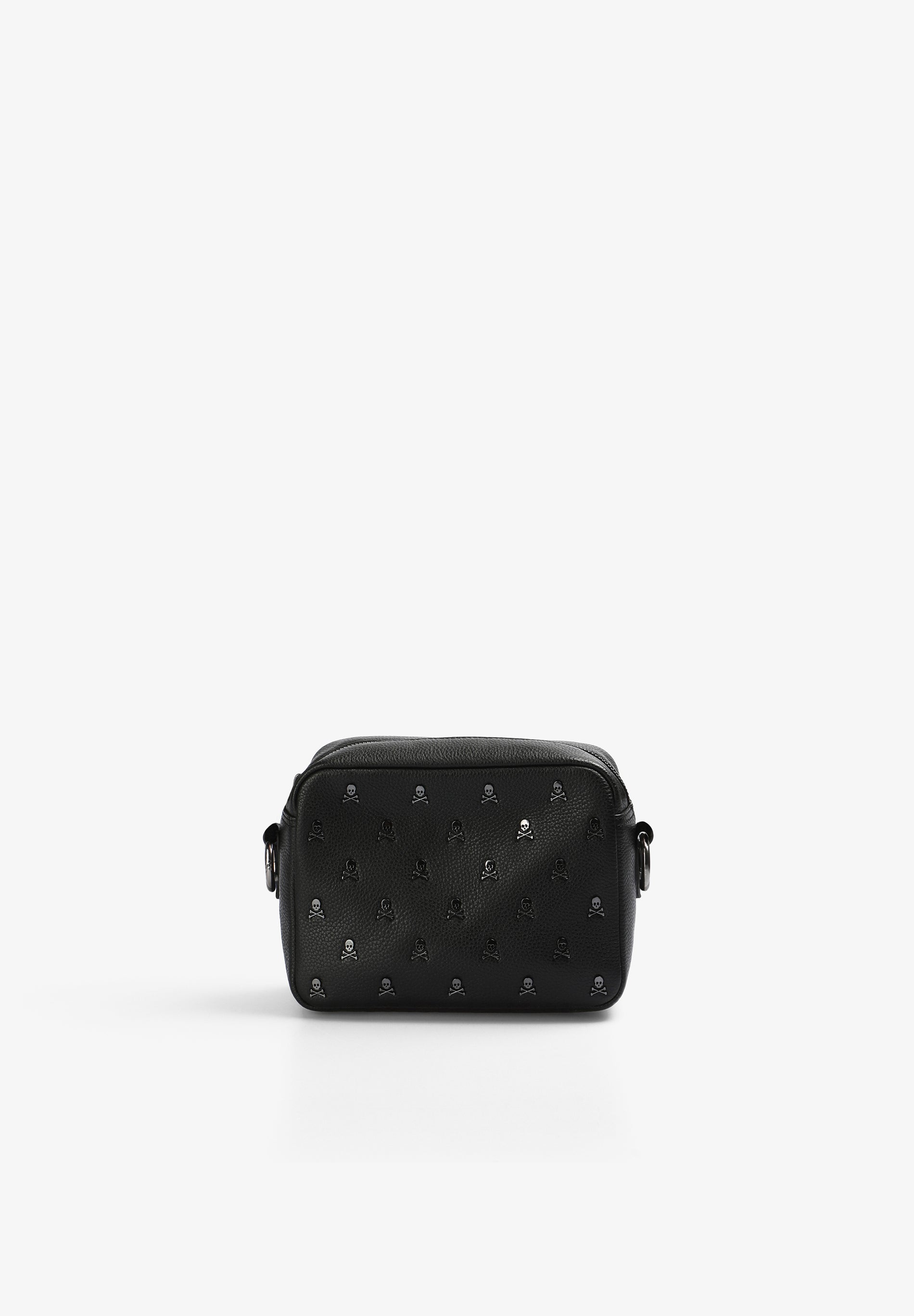 BOLSA EM PELE A TIRACOLO COM SKULLS ALL OVER PRINT