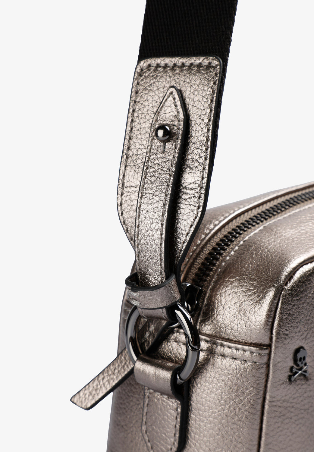BOLSO PIEL BANDOLERA CALAVERAS ALL OVER - Scalpers