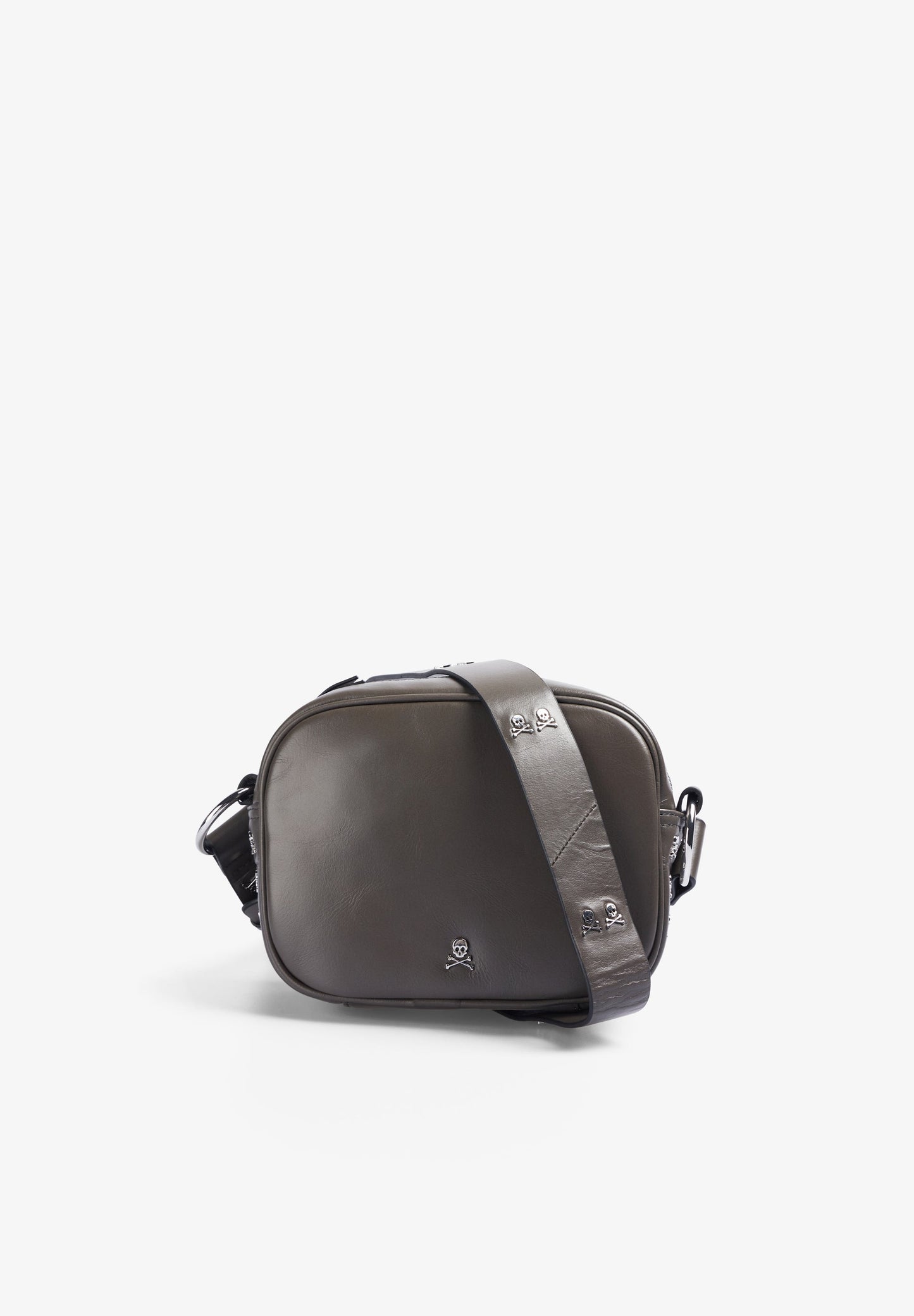 BOLSA A TIRACOLO EM PELE COM SKULL