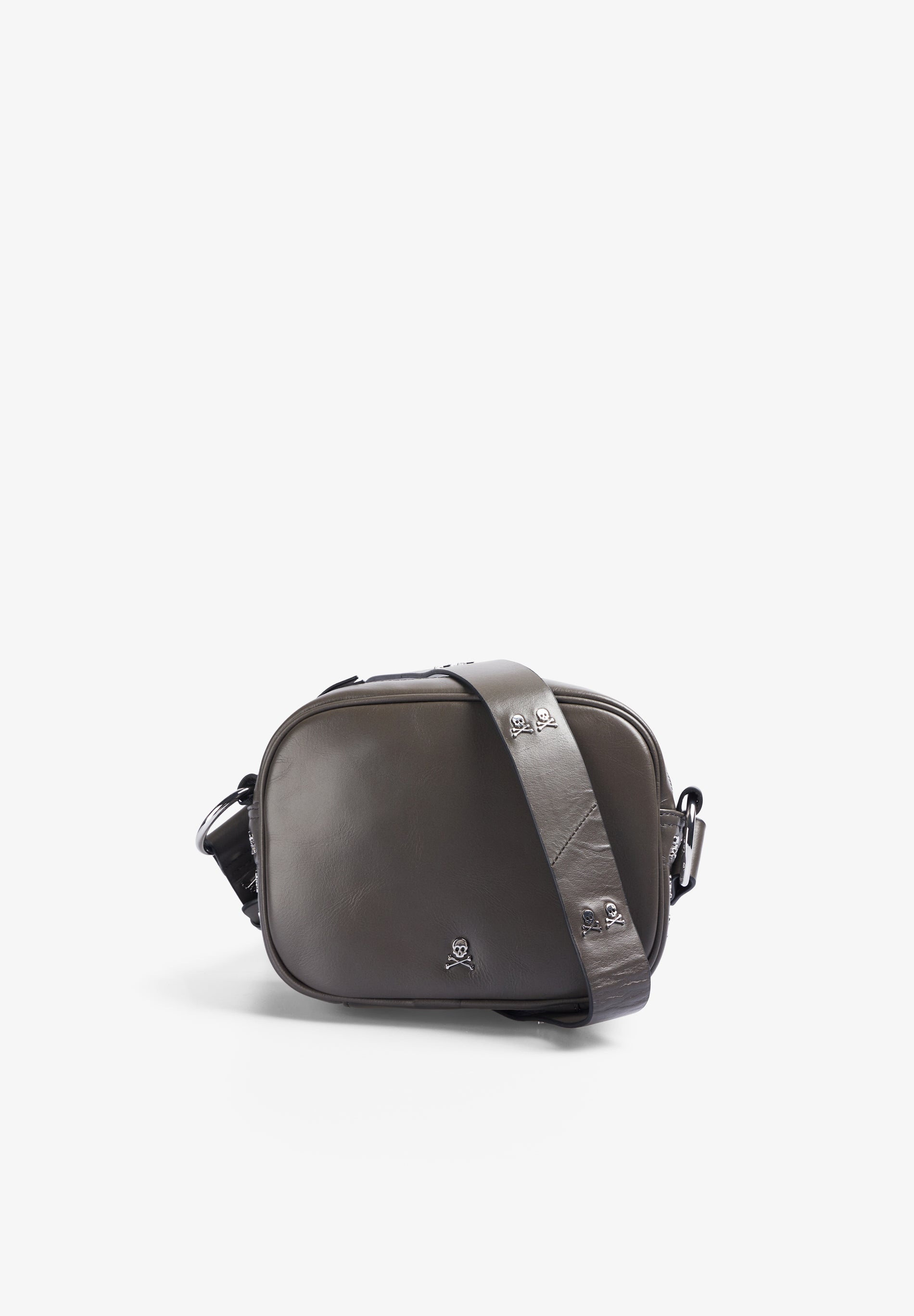 BOLSA A TIRACOLO EM PELE COM SKULL