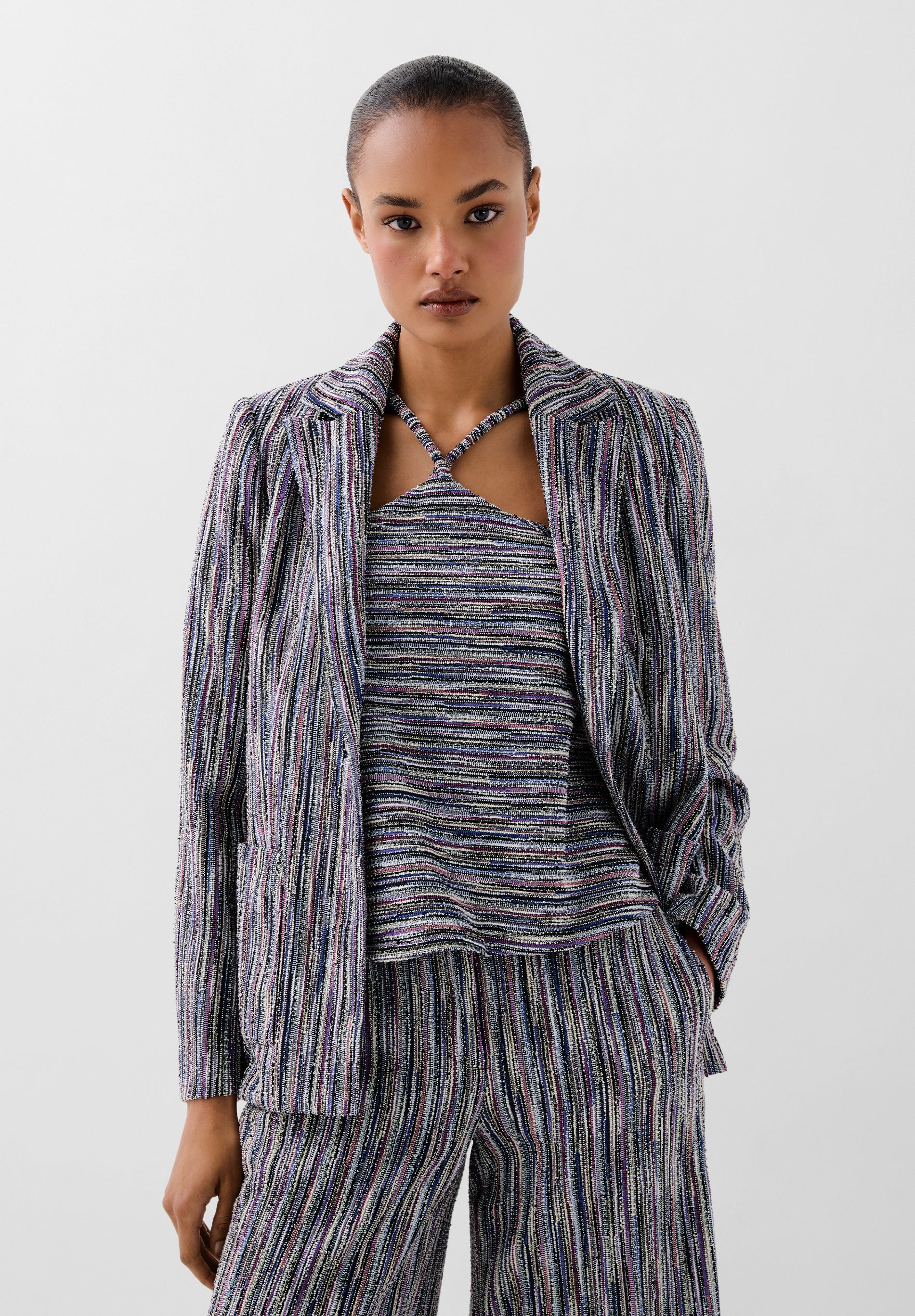 BLAZER DE MALHA COM PADRÃO