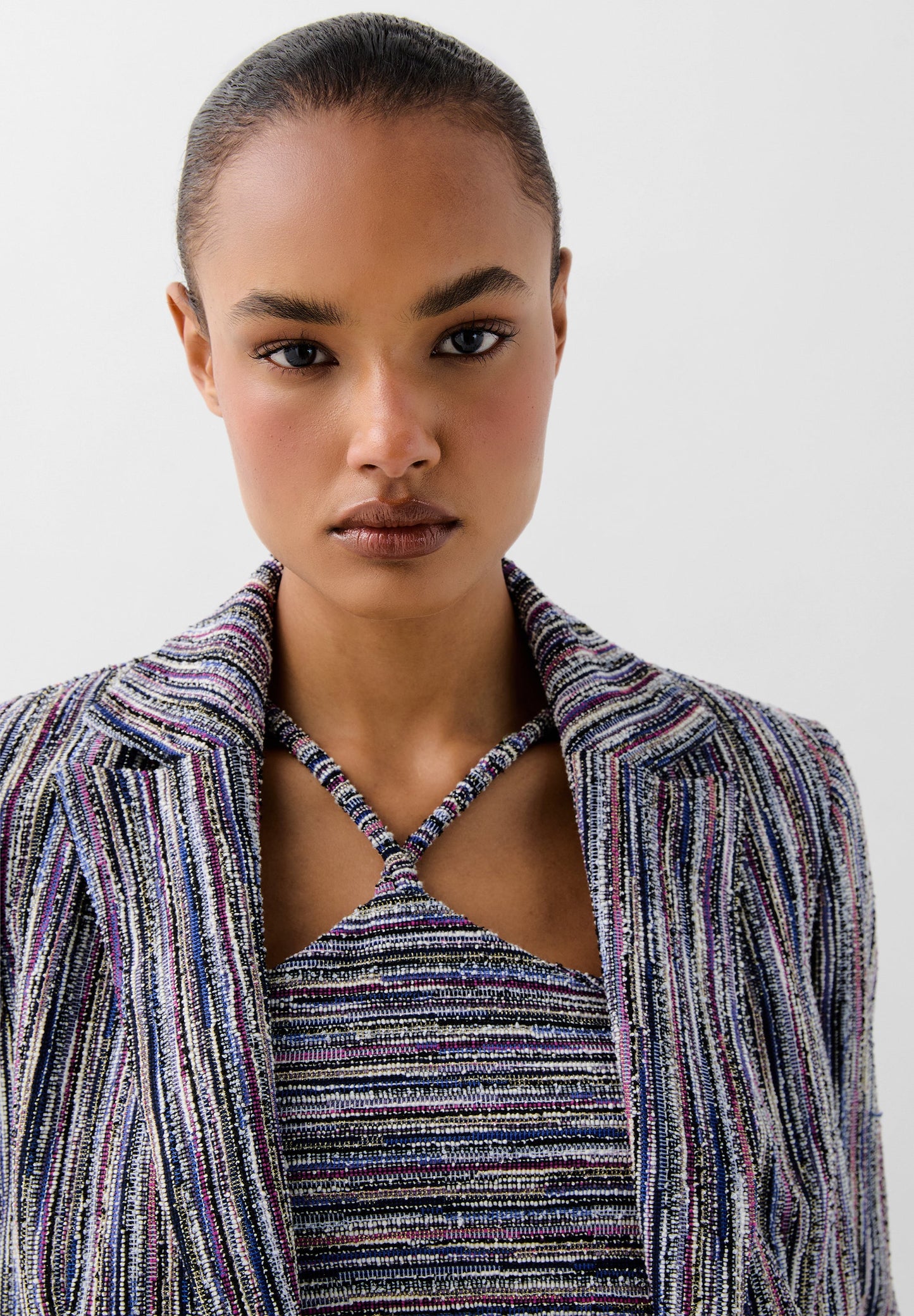 BLAZER DE MALHA COM PADRÃO