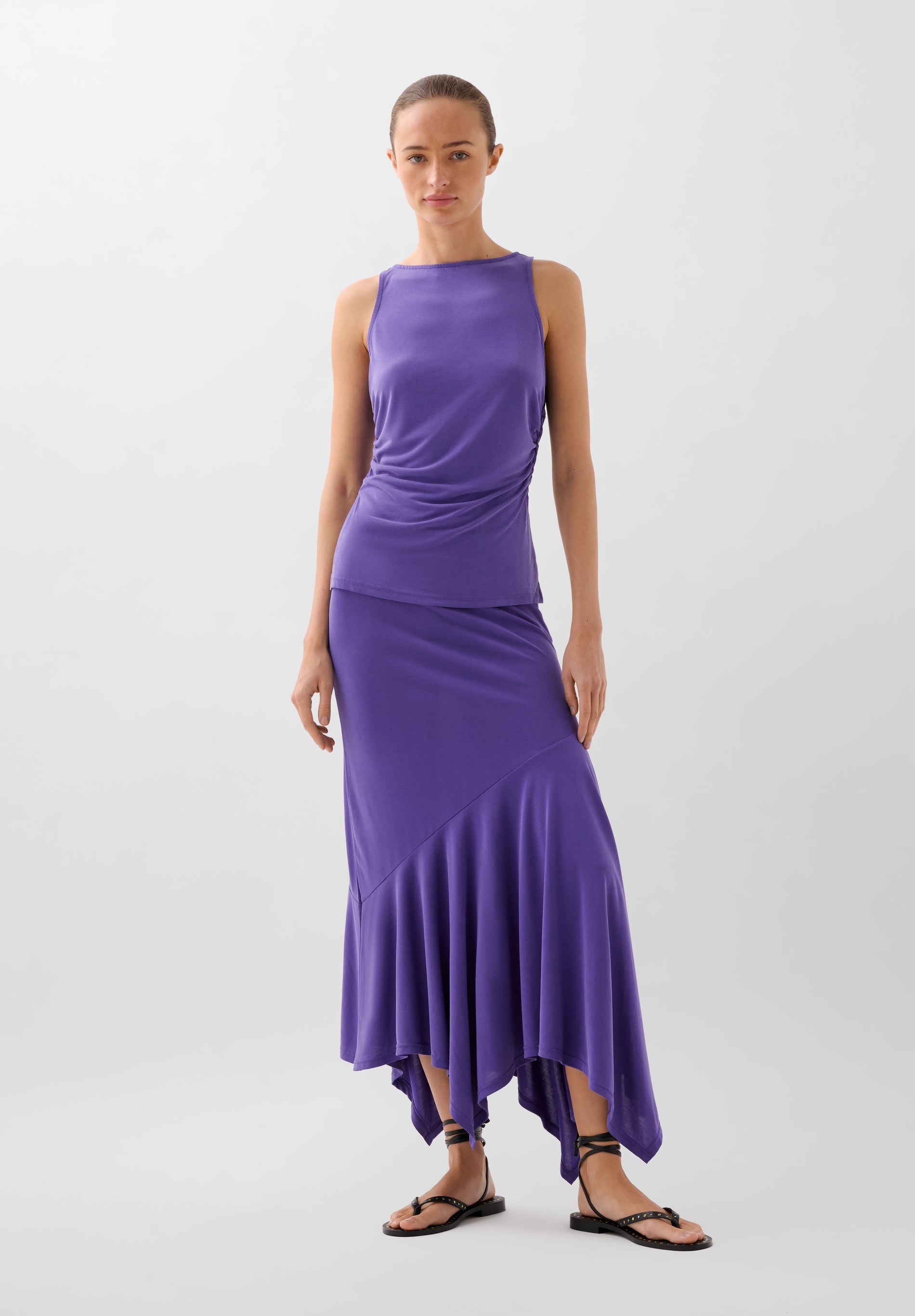 SCROUCHED RUFFLE SKIRT