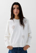 SWEATSHIRT COM OMBREIRAS E PORMENORES DE CROCHET
