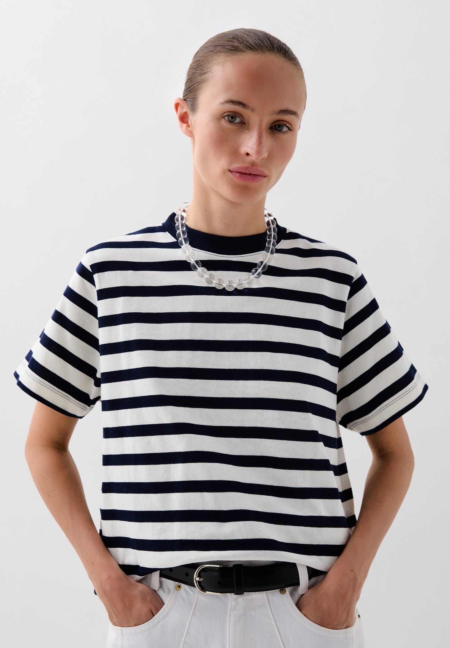 T-SHIRT ÀS RISCAS REGULAR FIT