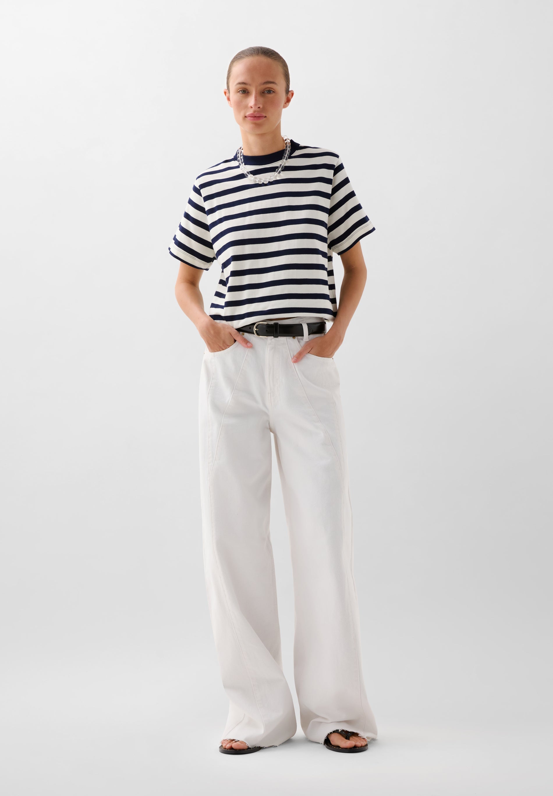 T-SHIRT ÀS RISCAS REGULAR FIT