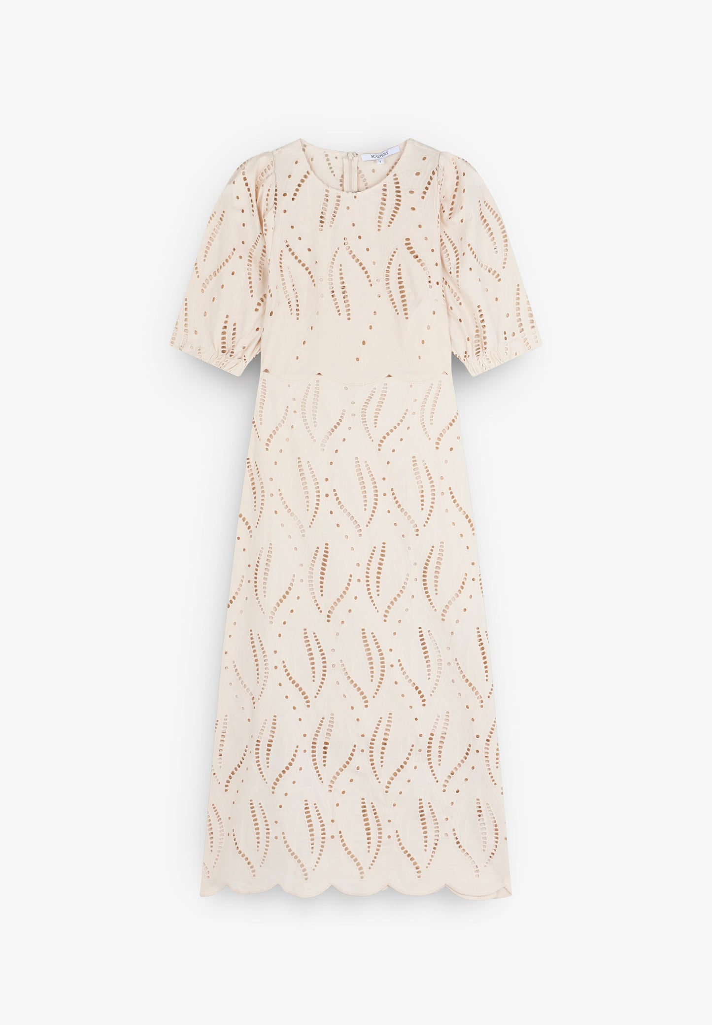 VESTIDO BORDADO COM MANGA ABALONADA